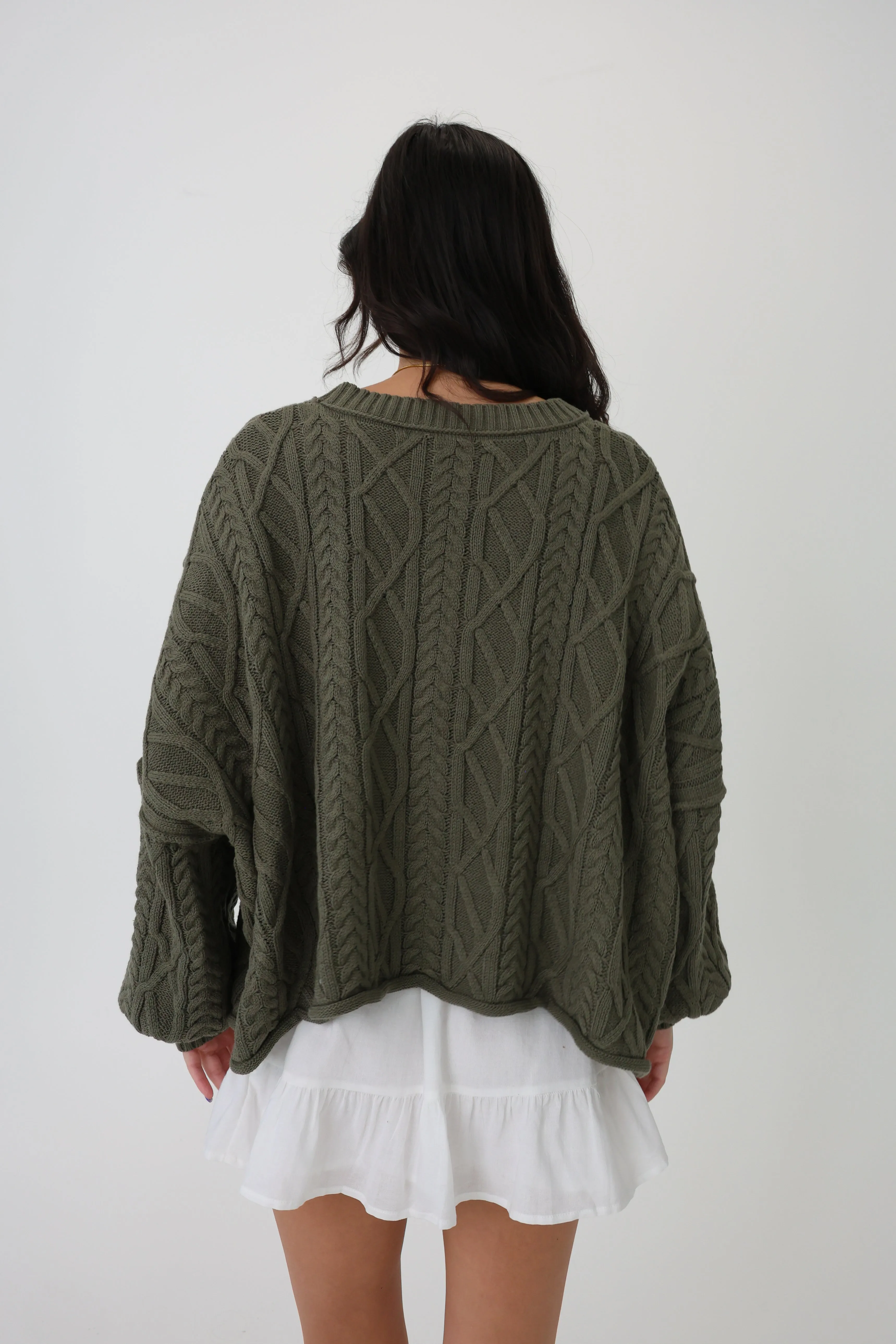 Eva Sweater in Olive sold by Grey Bandit product image thumbnail 4