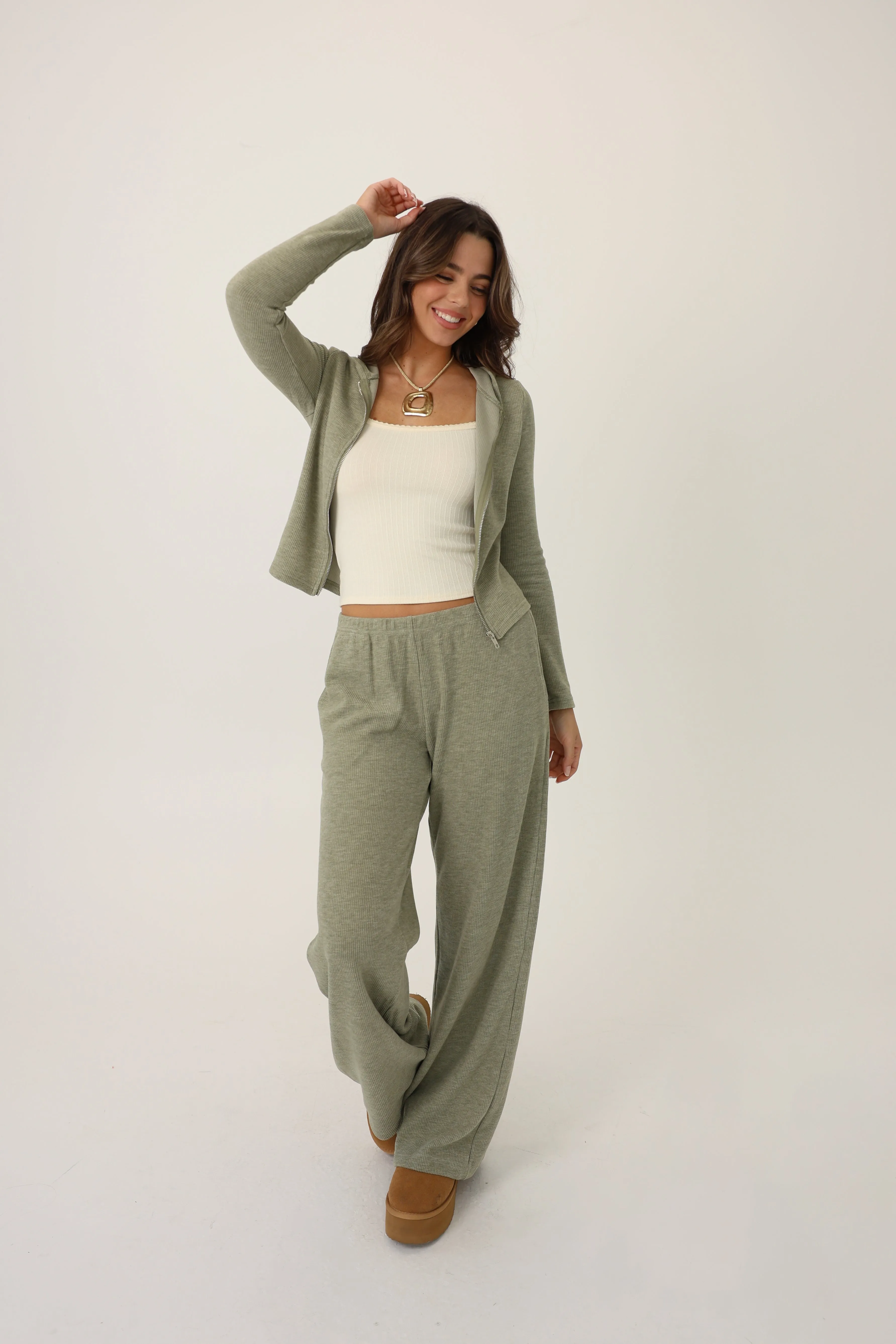 Sunday Morning Zip Up in Sage sold by Grey Bandit product image thumbnail 2