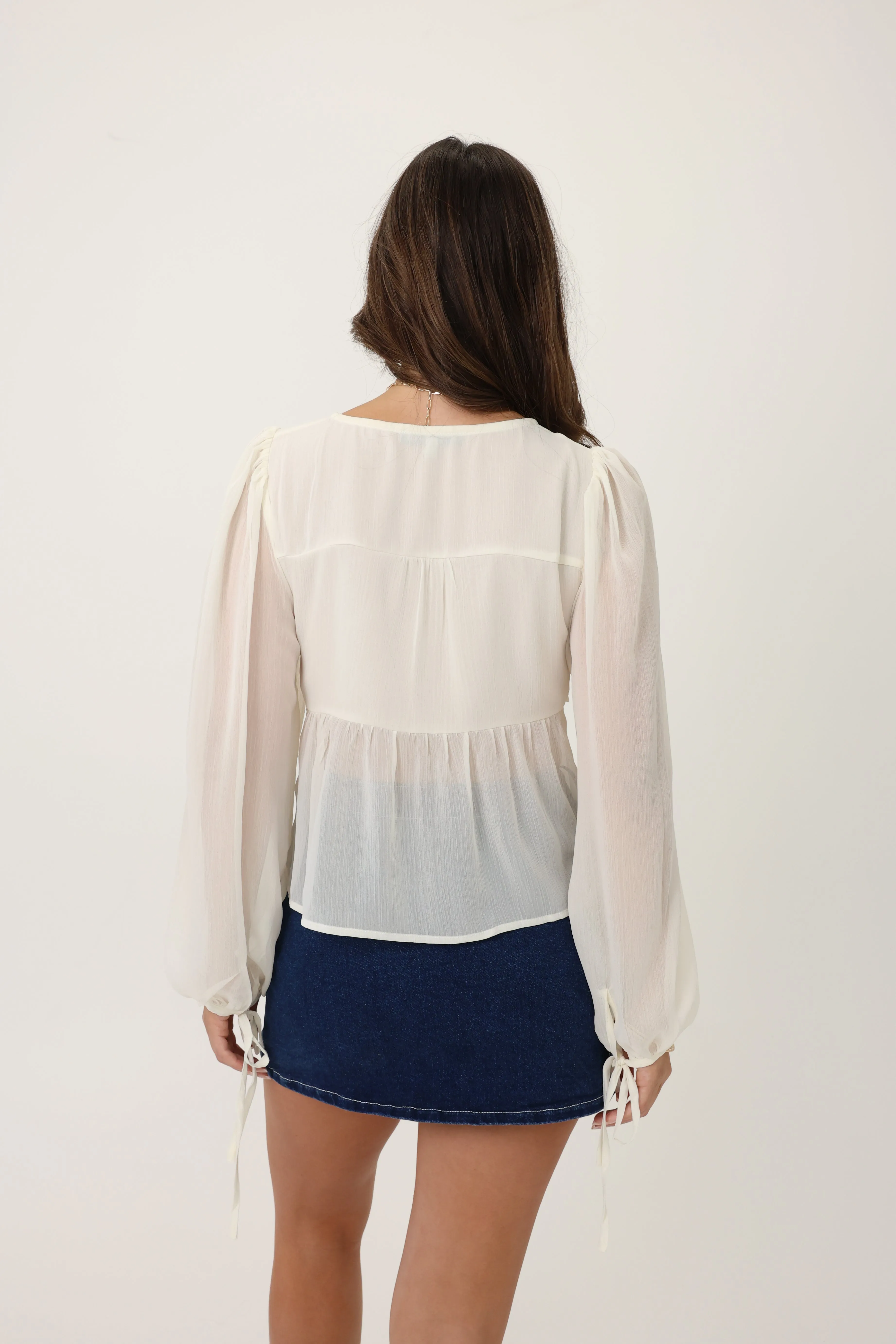 Soft Romance Top in White sold by Grey Bandit product image thumbnail 5