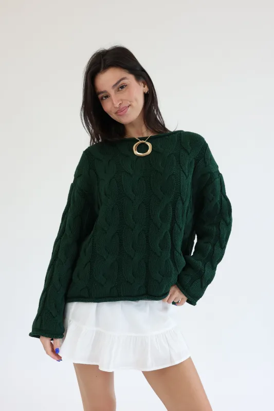 Better Days Sweater in Green sold by Grey Bandit