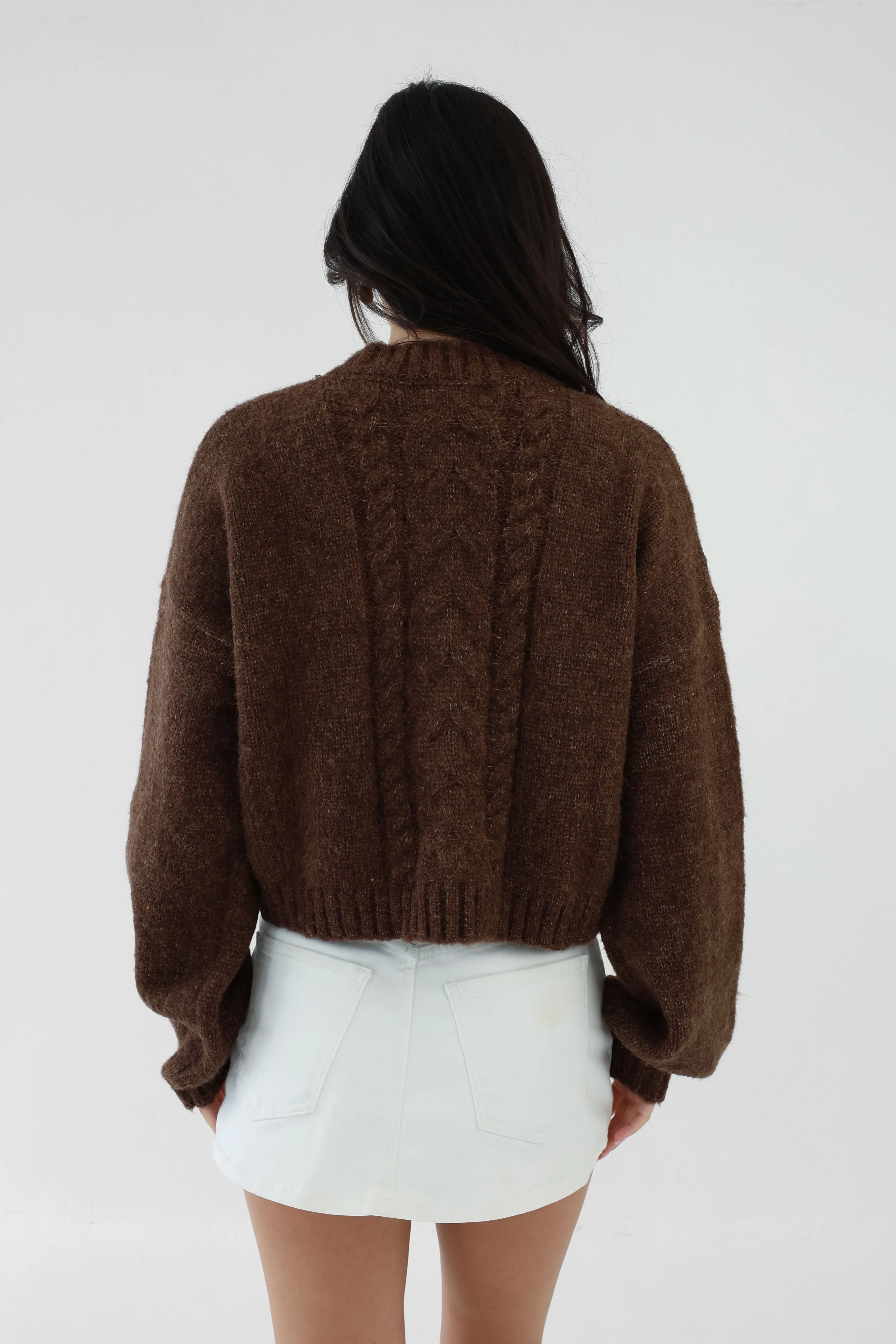 Jenna Cardigan in Brown sold by Grey Bandit product image thumbnail 5