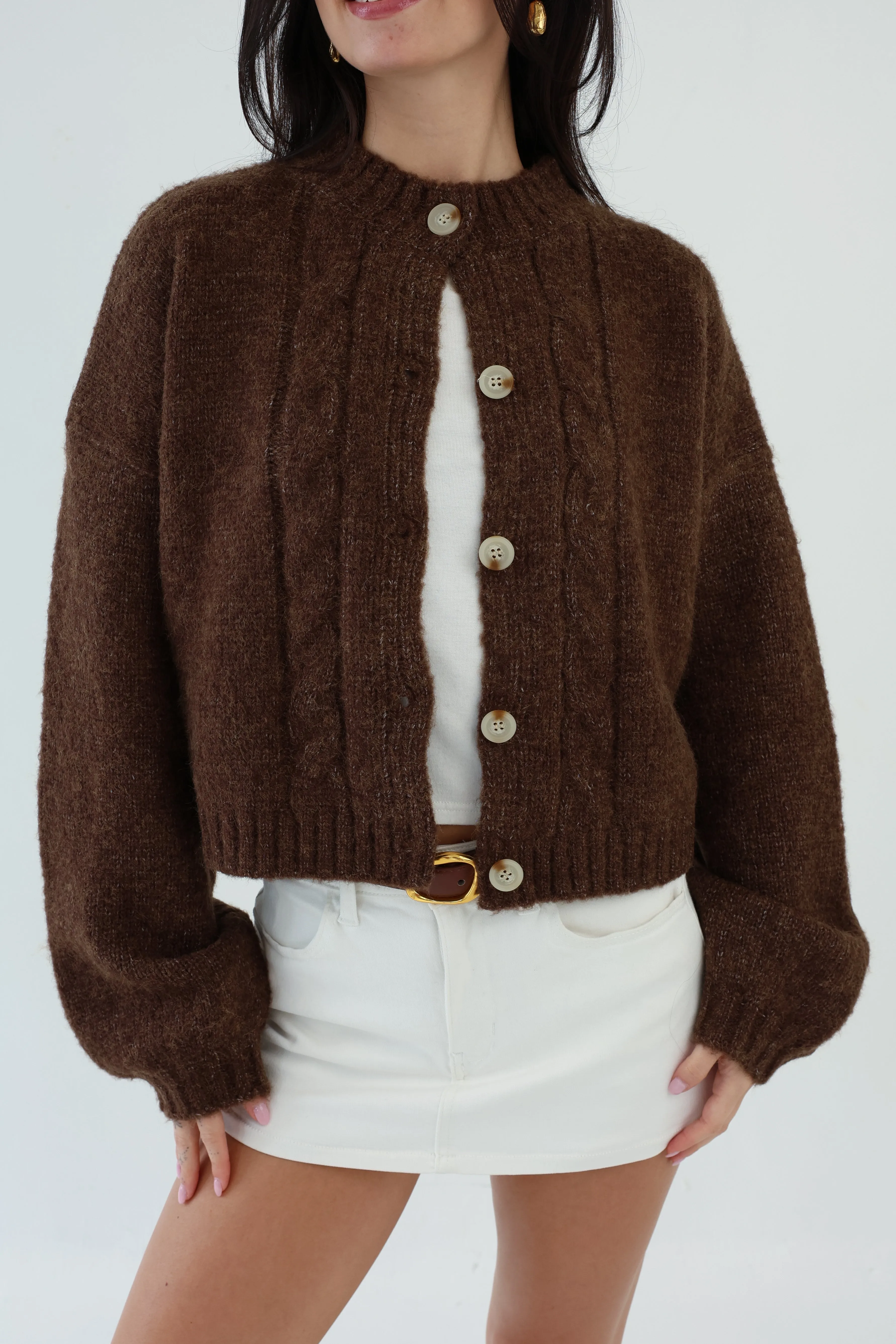 Jenna Cardigan in Brown sold by Grey Bandit product image thumbnail 3