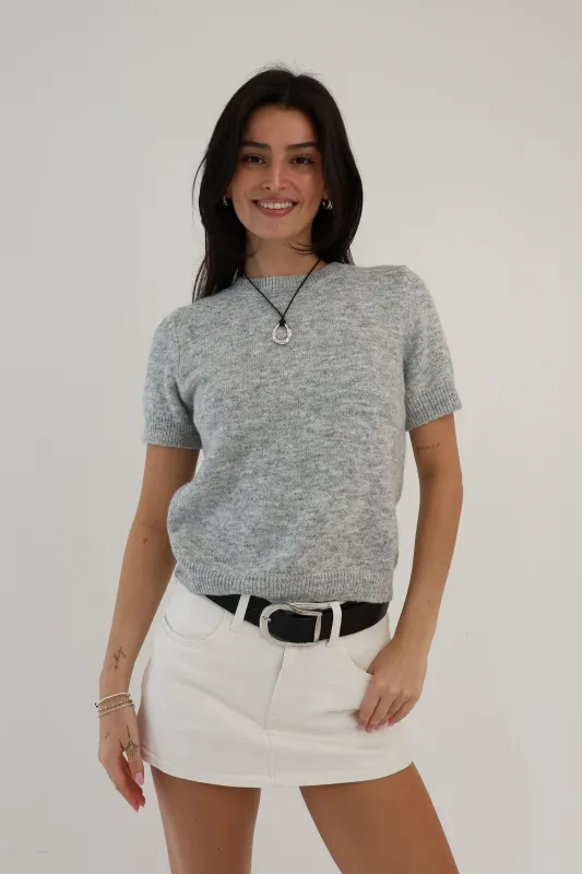 Sloan Tee in Grey sold by Grey Bandit