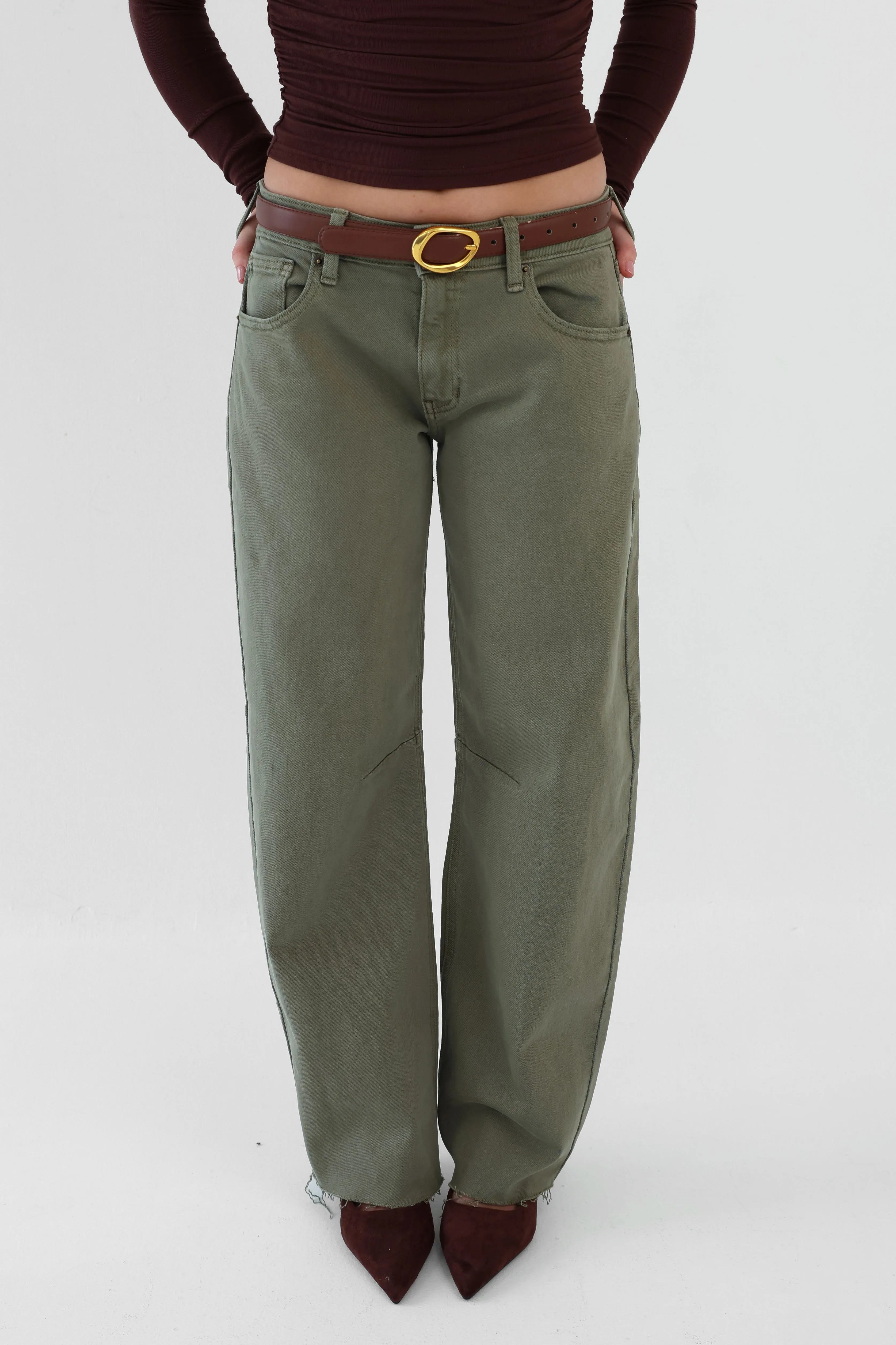 Rae Jeans in Olive sold by Grey Bandit product image thumbnail 2