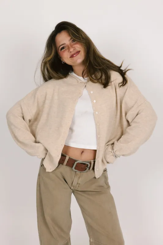 Phoebe Cardigan in Natural sold by Grey Bandit