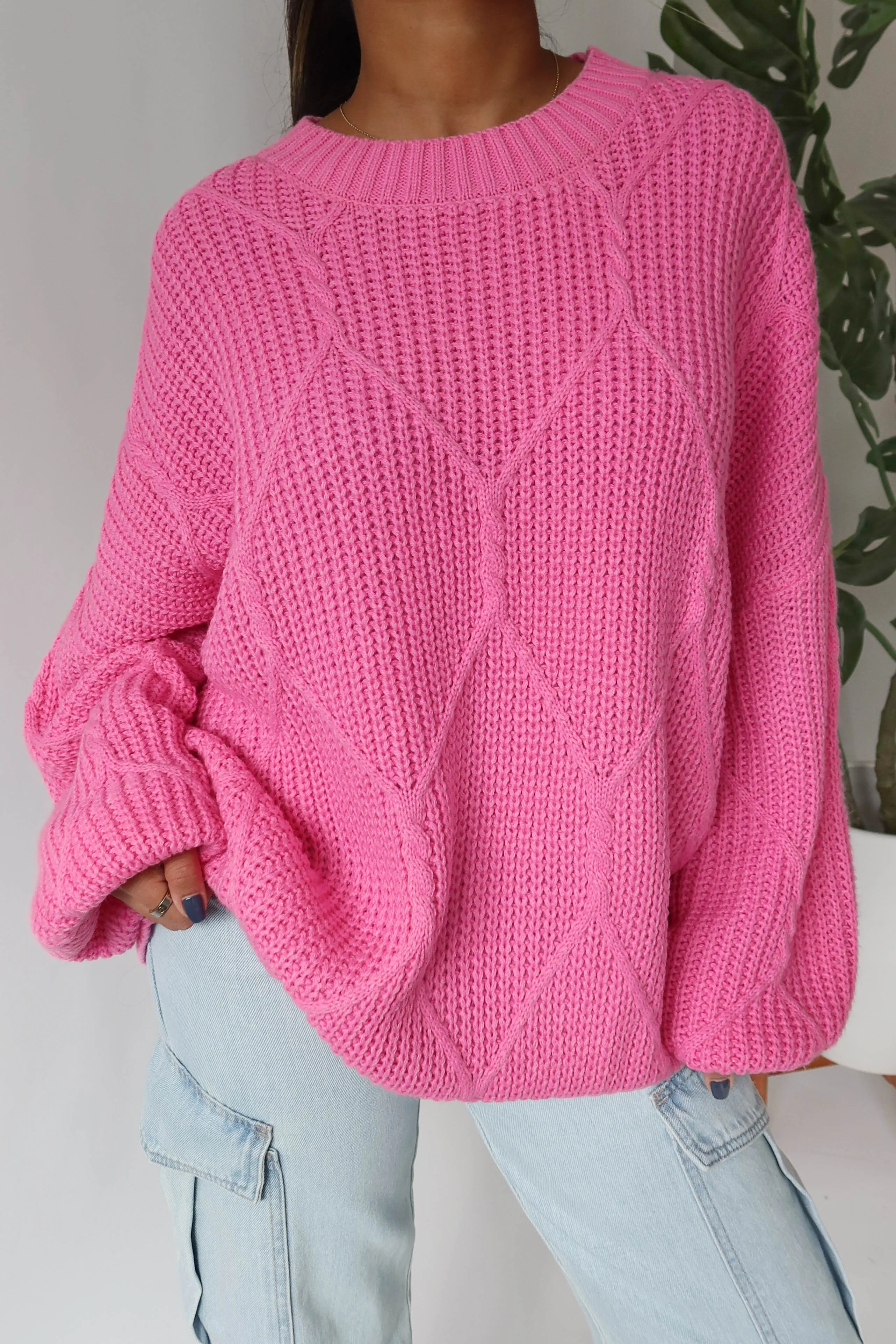 Logan Sweater in Magenta Pink sold by Grey Bandit product image thumbnail 2