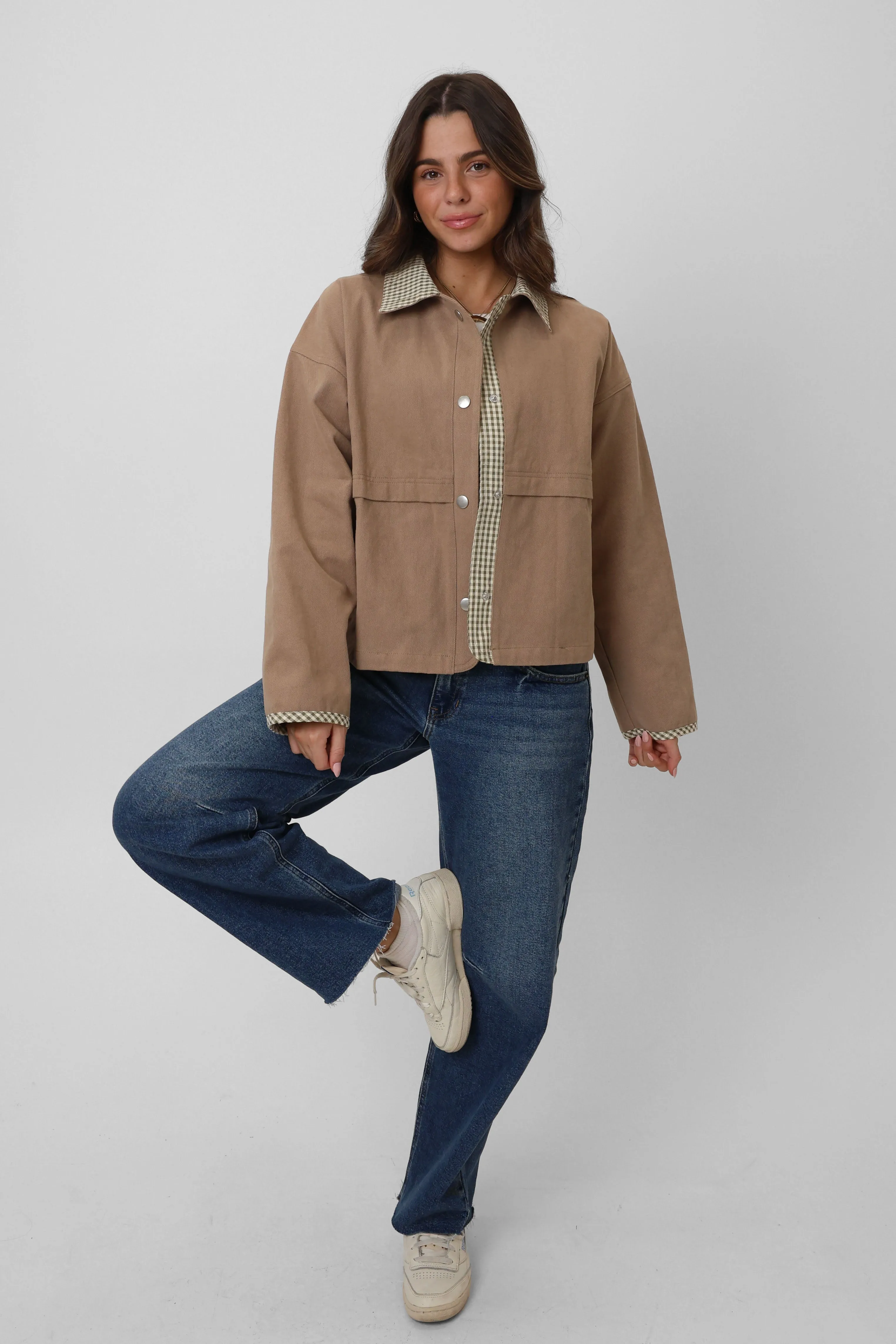 West Village Jacket in Taupe/Olive sold by Grey Bandit product image thumbnail 3