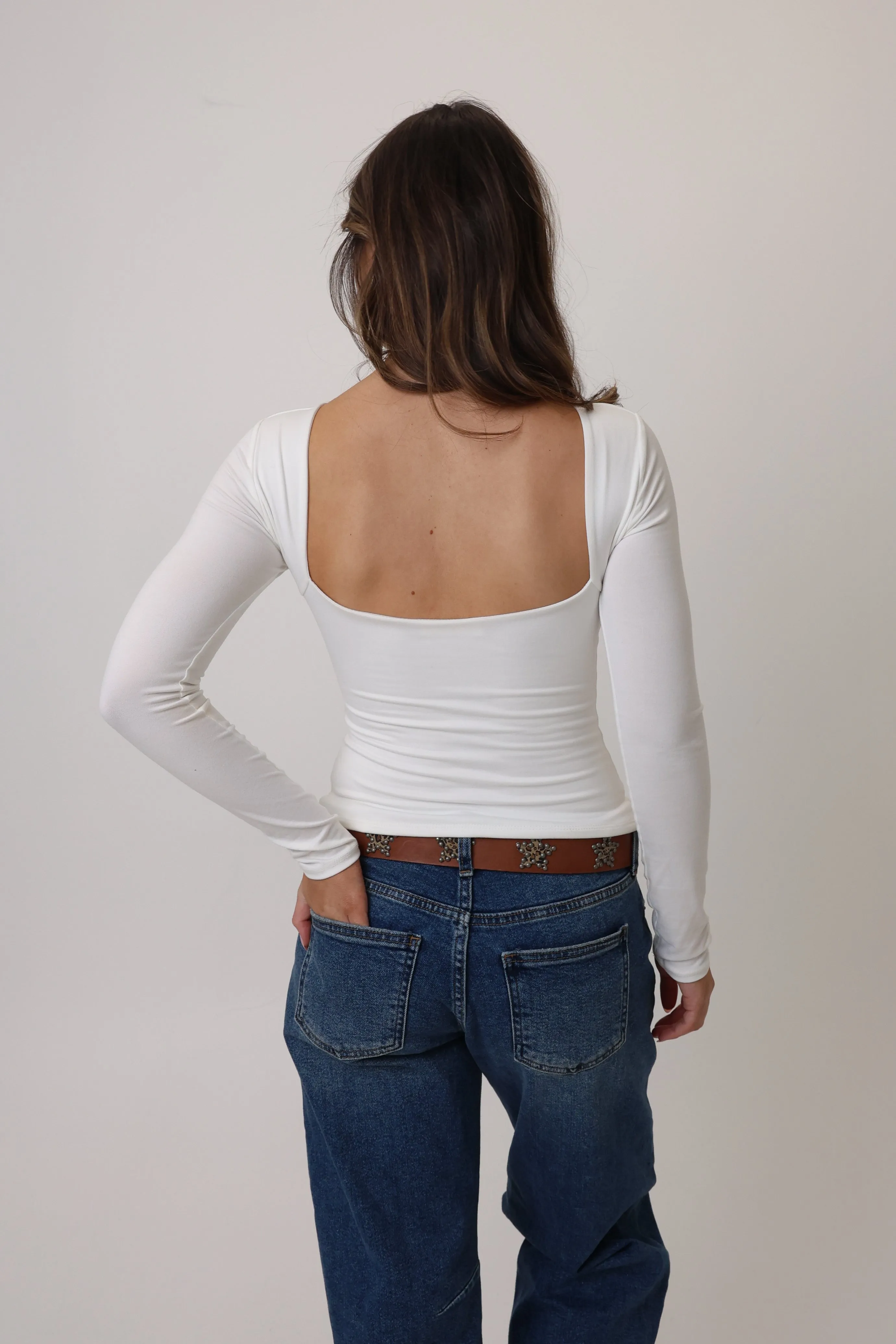 Leah Long Sleeve in Ivory sold by Grey Bandit product image thumbnail 5
