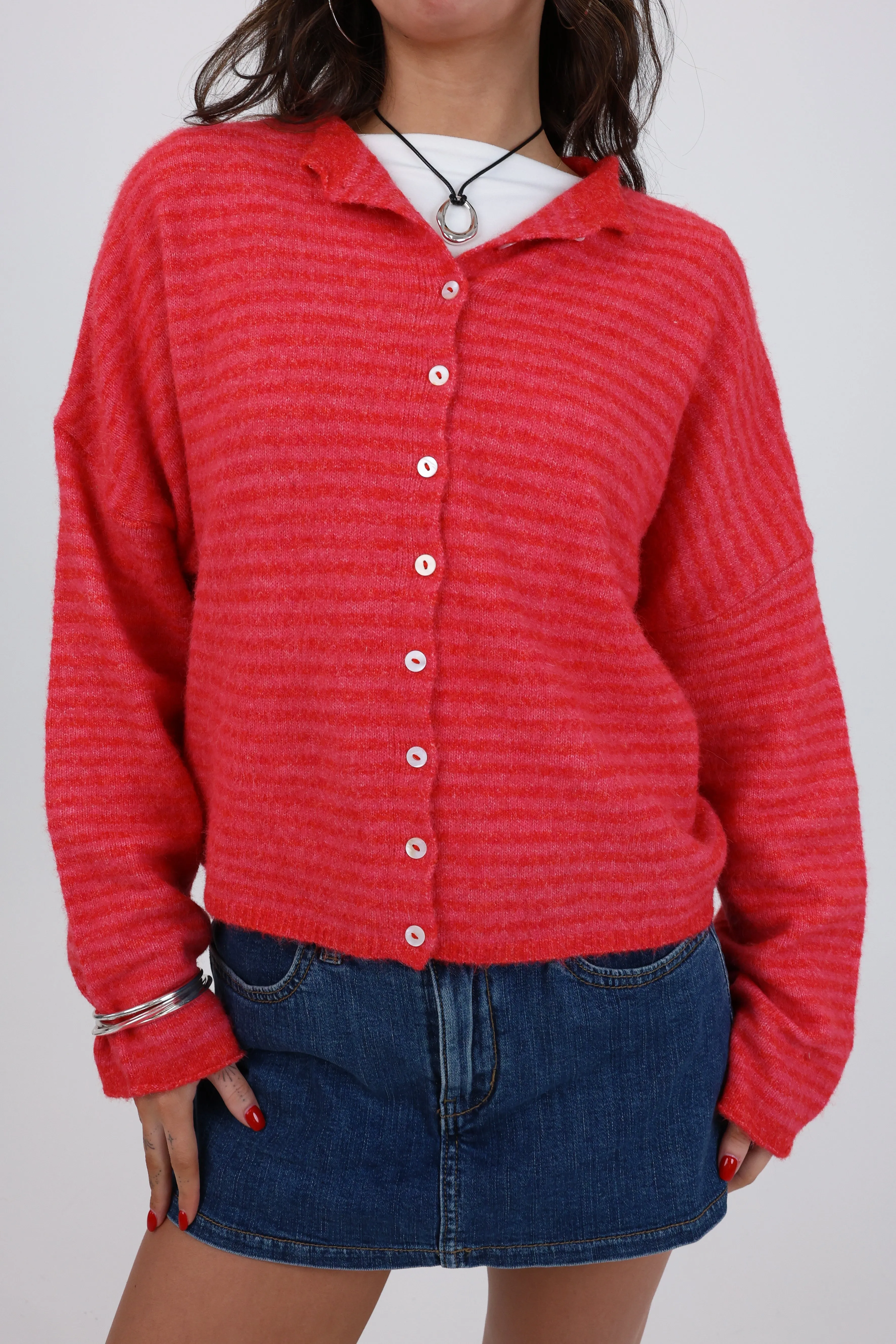 Phoebe Cardigan in Cherry sold by Grey Bandit product image thumbnail 3