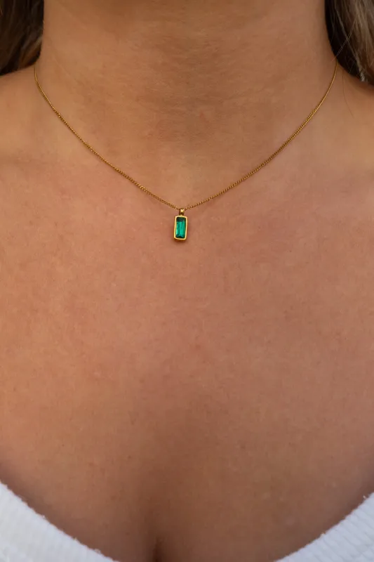 Serena Necklace - Emerald sold by Grey Bandit