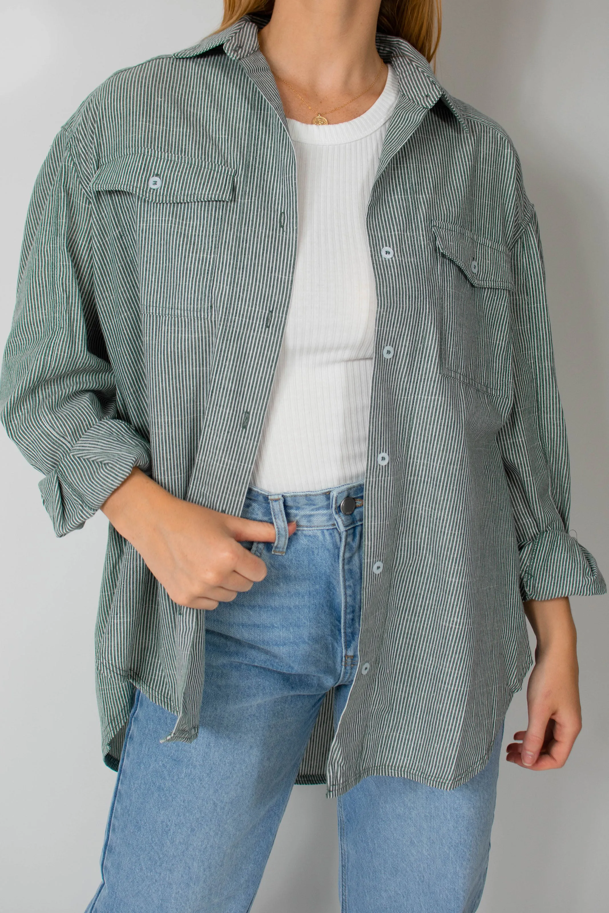 Carson Button Down in Olive sold by Grey Bandit product image thumbnail 3