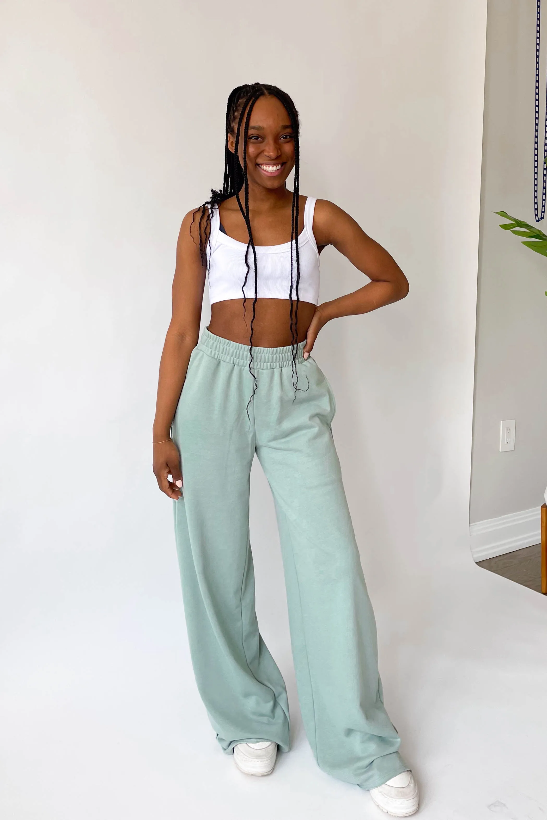 Seasons Change Sweatpants in Sage sold by Grey Bandit