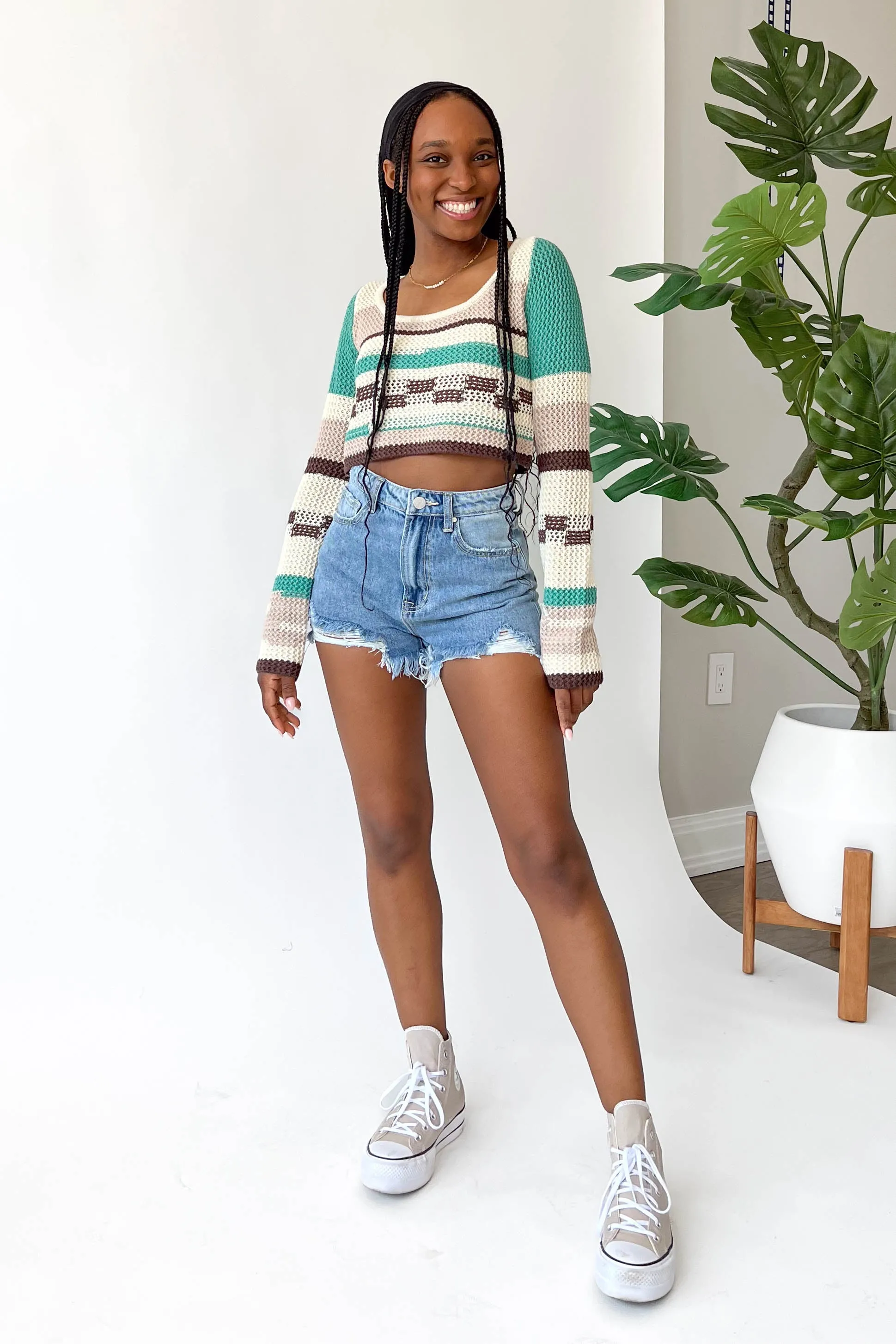 Teenage Dream Long Sleeve in Brown/Teal sold by Grey Bandit product image thumbnail 2