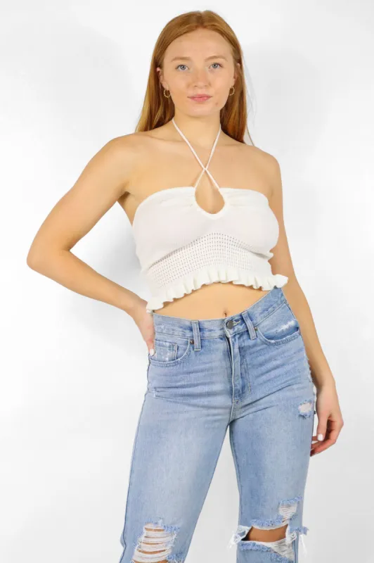 Dahlia Top in White sold by Grey Bandit