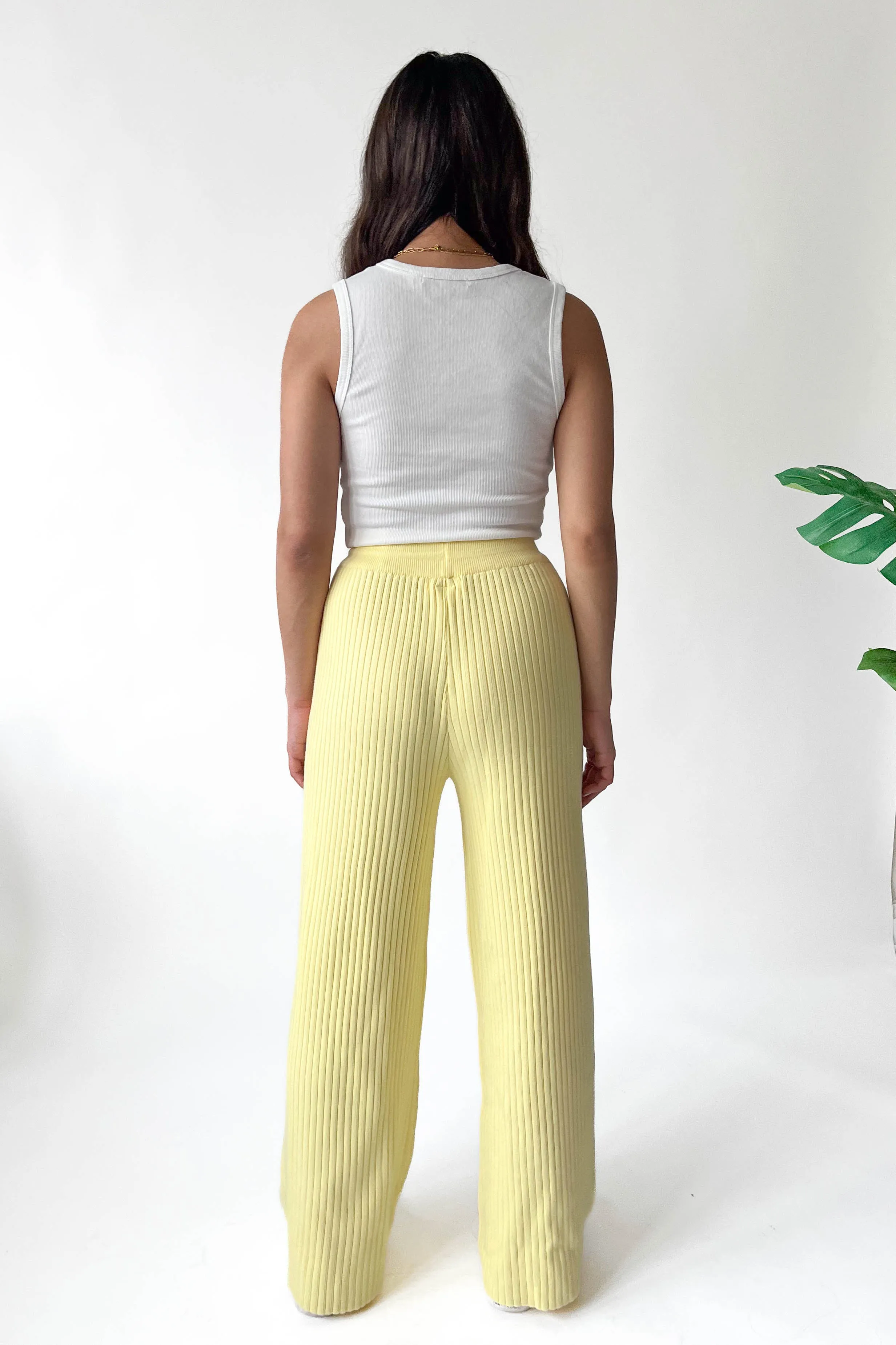 Unwritten Love Knit Pants in Yellow sold by Grey Bandit product image thumbnail 4