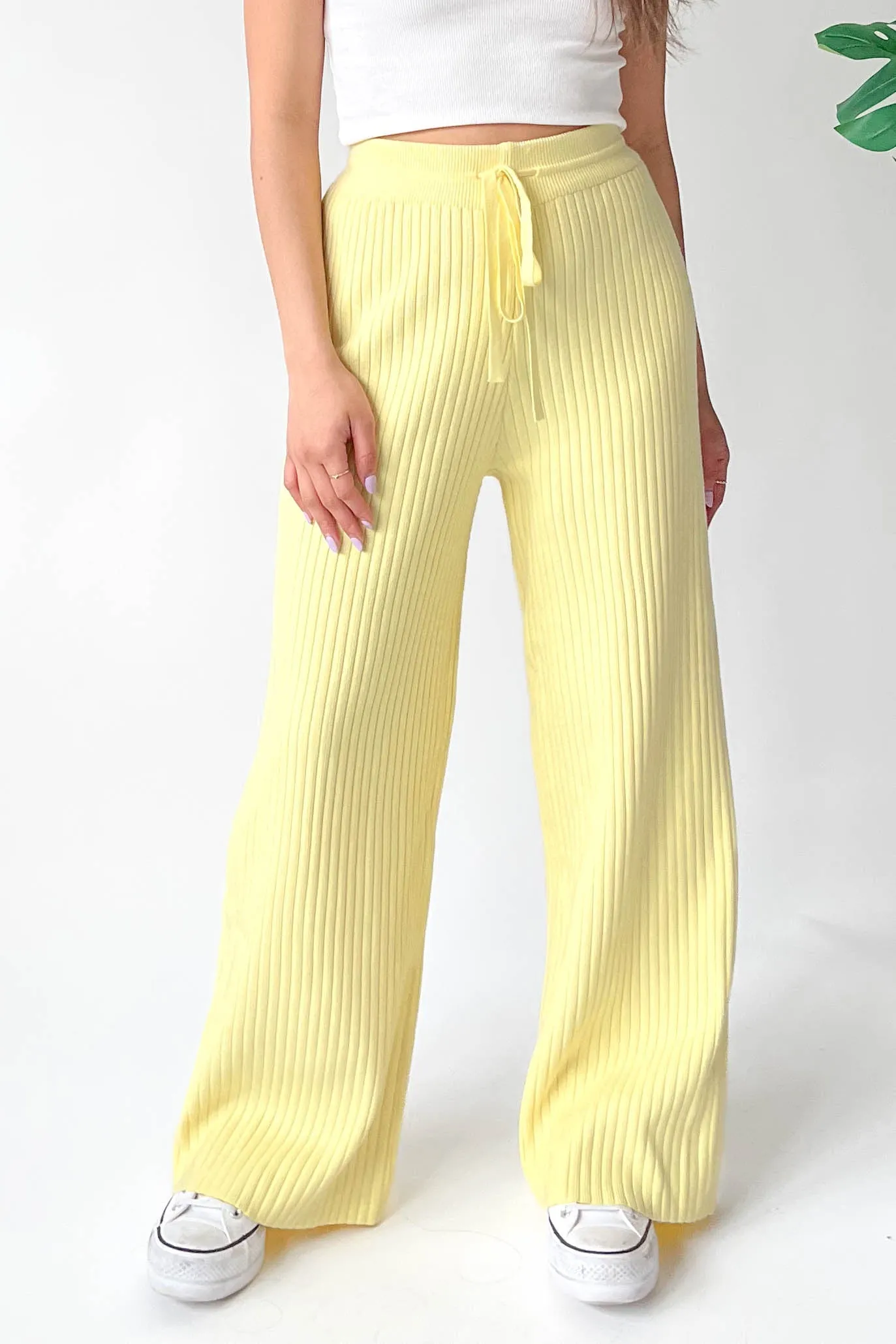 Unwritten Love Knit Pants in Yellow sold by Grey Bandit product image thumbnail 2