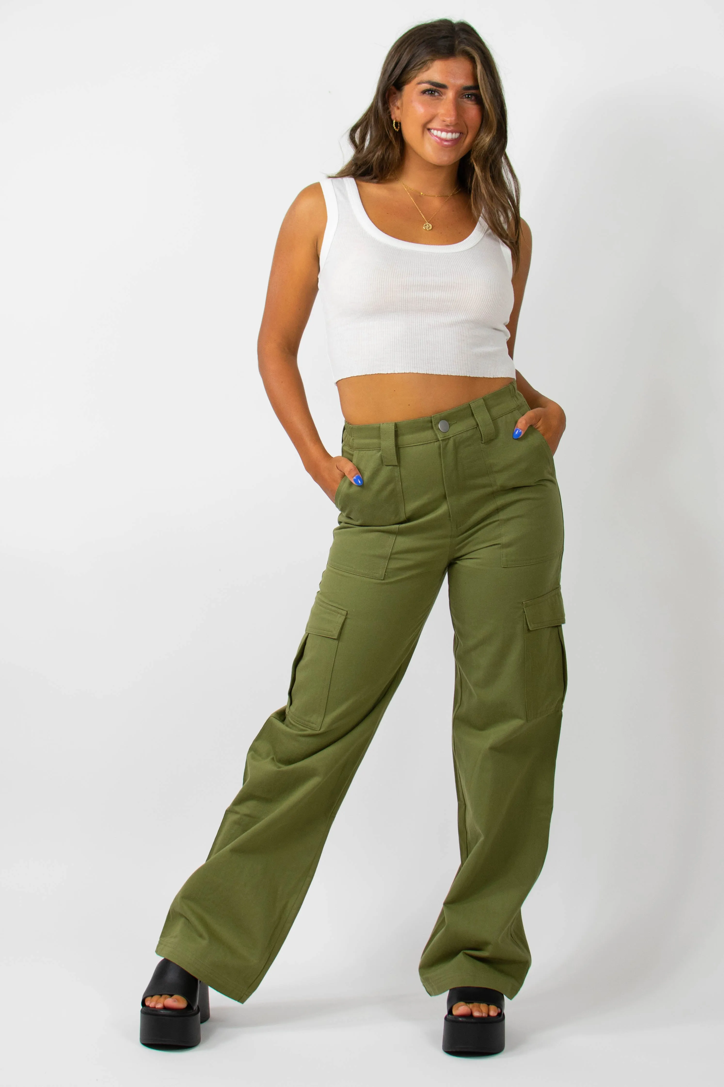 East Village Pants in Olive sold by Grey Bandit