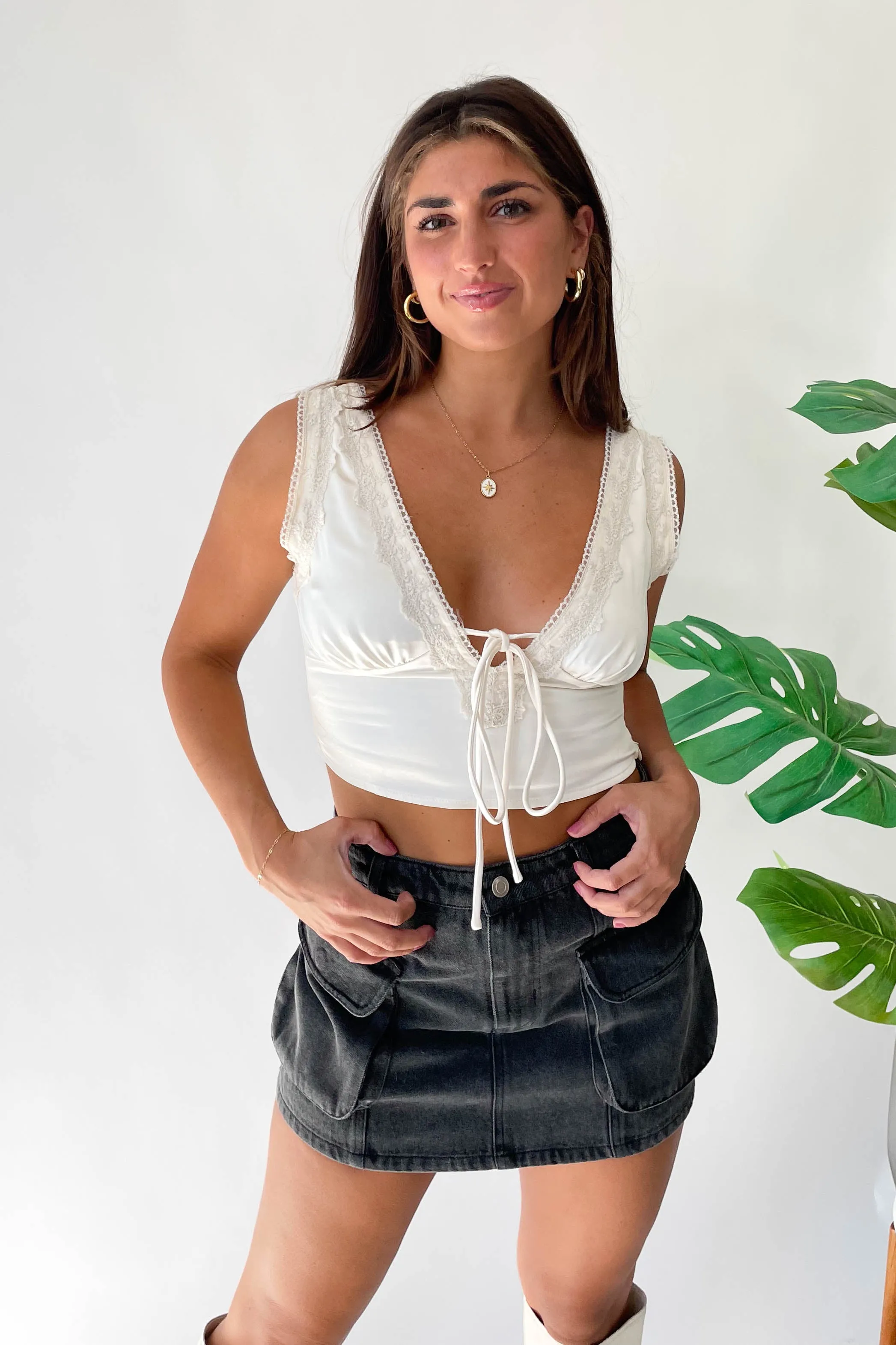 Gabrielle Top in Cream sold by Grey Bandit