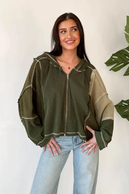 Fireside Zip Up in Green sold by Grey Bandit