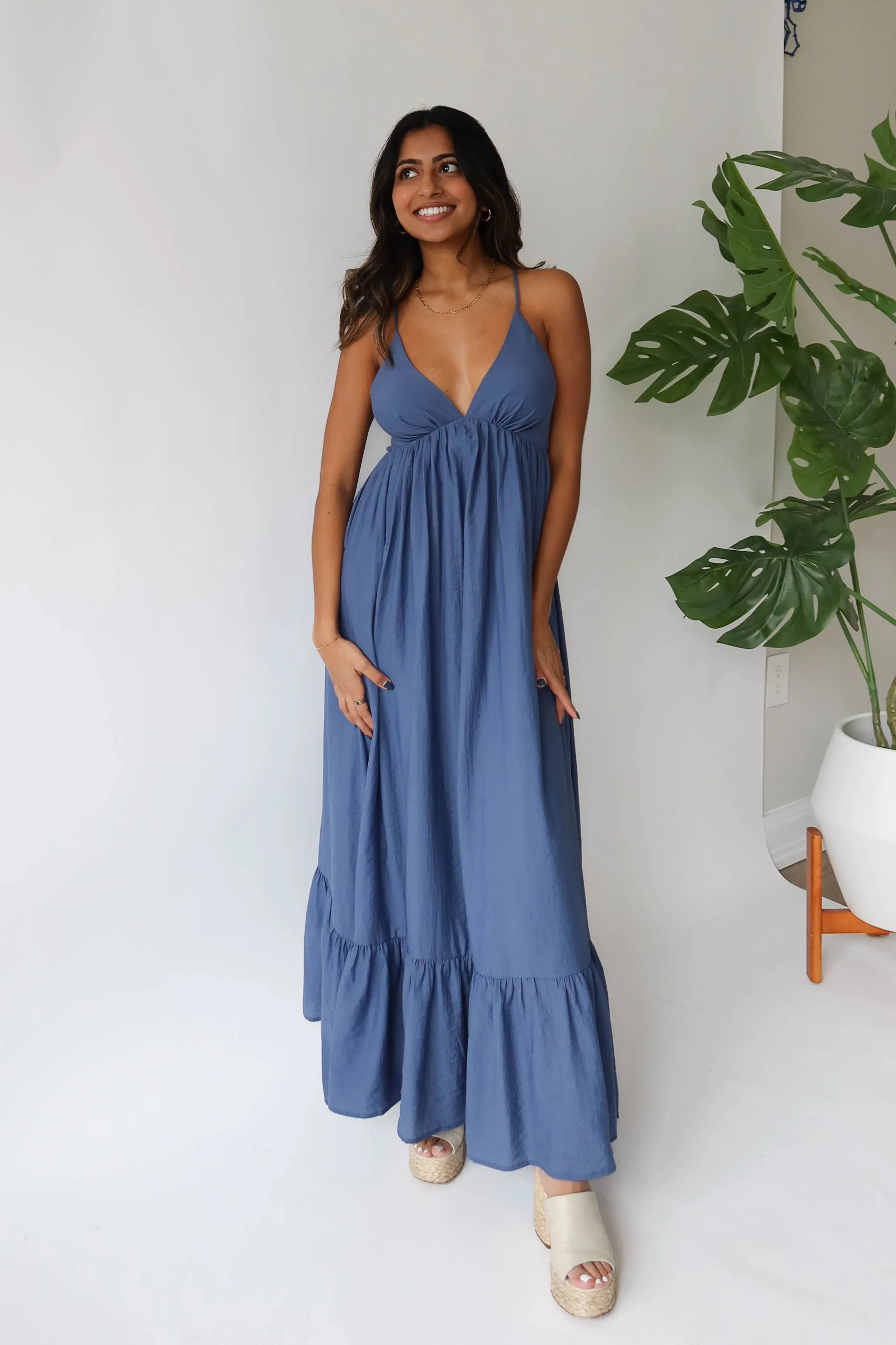 Shine Bright Maxi Dress in Dark Blue sold by Grey Bandit product image thumbnail 5