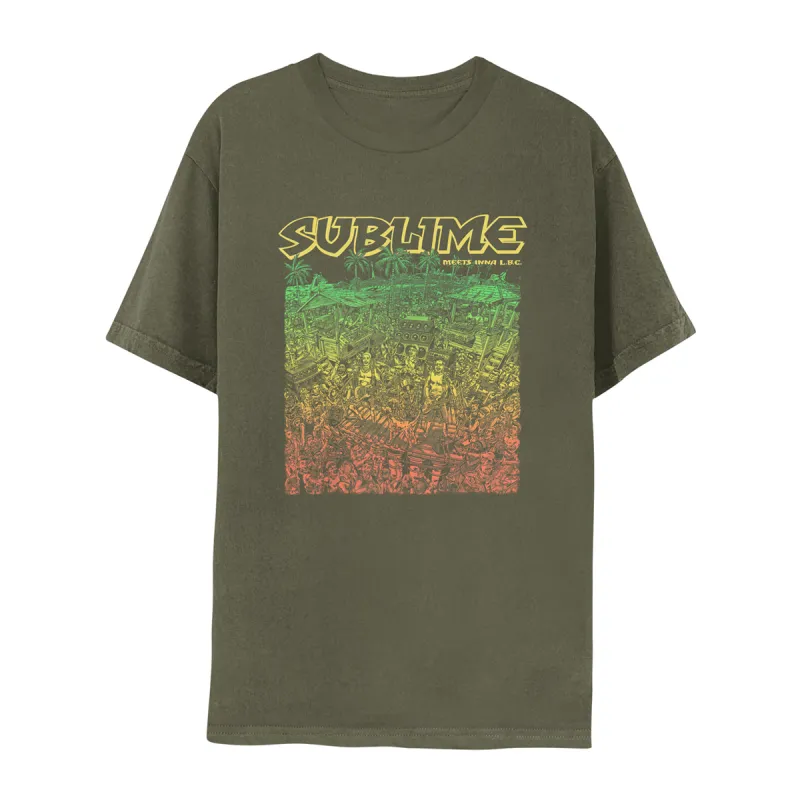 Dub Faded Green Tee sold by Sublime