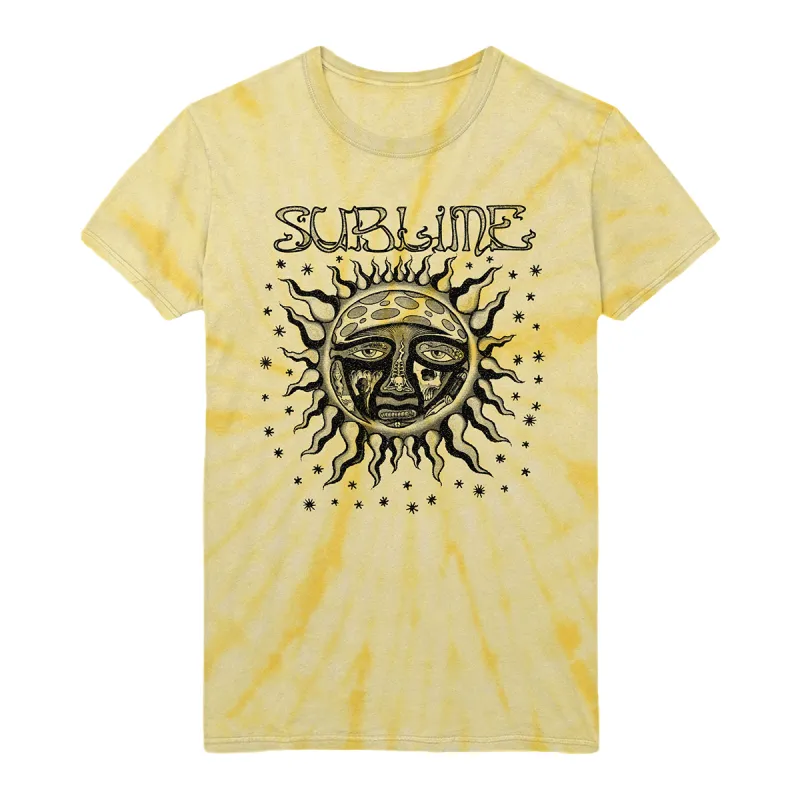 Yellow Tie-Dye Sun Tee sold by Sublime