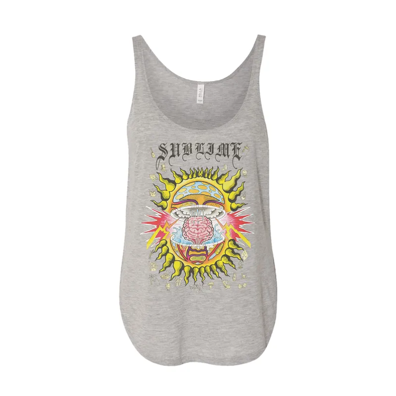 Mind Blown Women's Gray Tank sold by Sublime