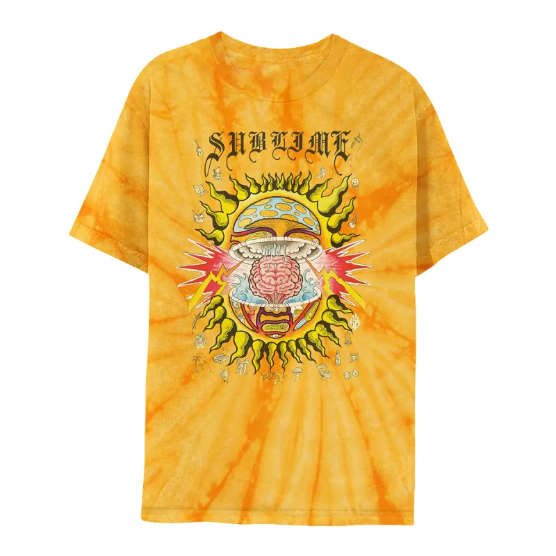 Mind-Blown Sun Gold Tie-Dye Tee sold by Sublime