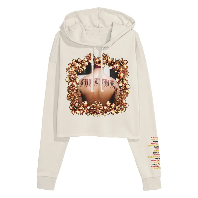 Floral Framed Cropped Hoodie sold by Sublime