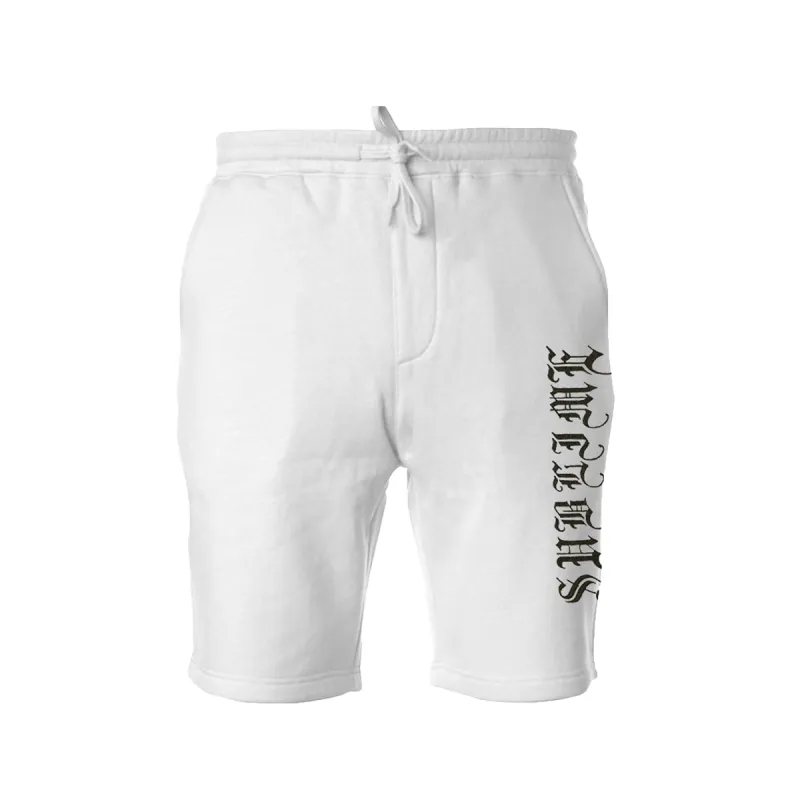 White Fleece Shorts sold by Sublime