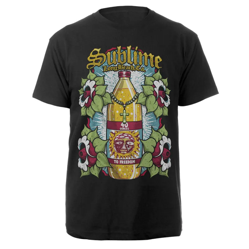 40oz to Freedom Black Unisex Tee sold by Sublime