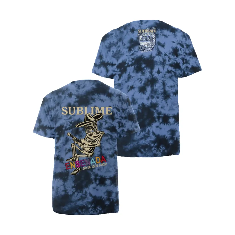 Ensenada Skeleton Tie Dye Tee made by Sublime