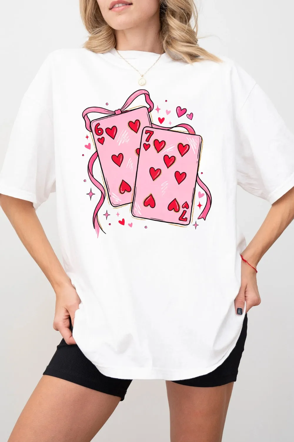 Playing Cards Valentine 6 7 Funny Tee For Women sold by Fancy Tees product image thumbnail 4