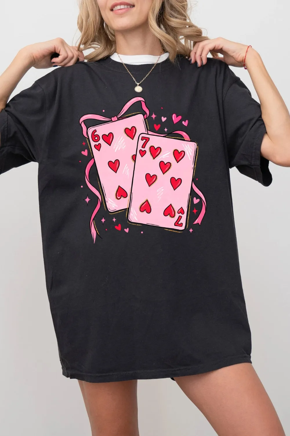Playing Cards Valentine 6 7 Funny Tee For Women sold by Fancy Tees product image thumbnail 3