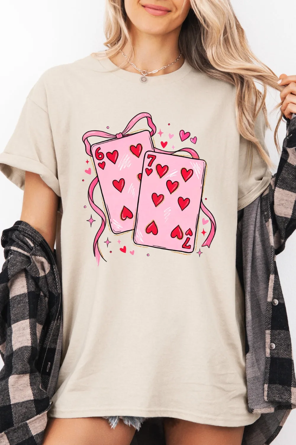 Playing Cards Valentine 6 7 Funny Tee For Women sold by Fancy Tees product image thumbnail 2