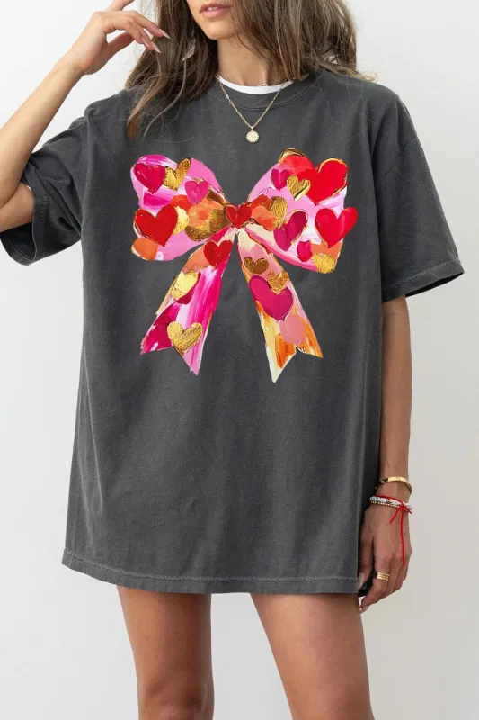 Valentines Day Hand-drawn Coquette Bow Tee For Women sold by Fancy Tees
