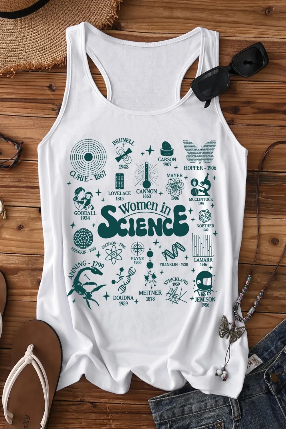 Women In Science Feminism Tank Top For Women sold by Fancy Tees