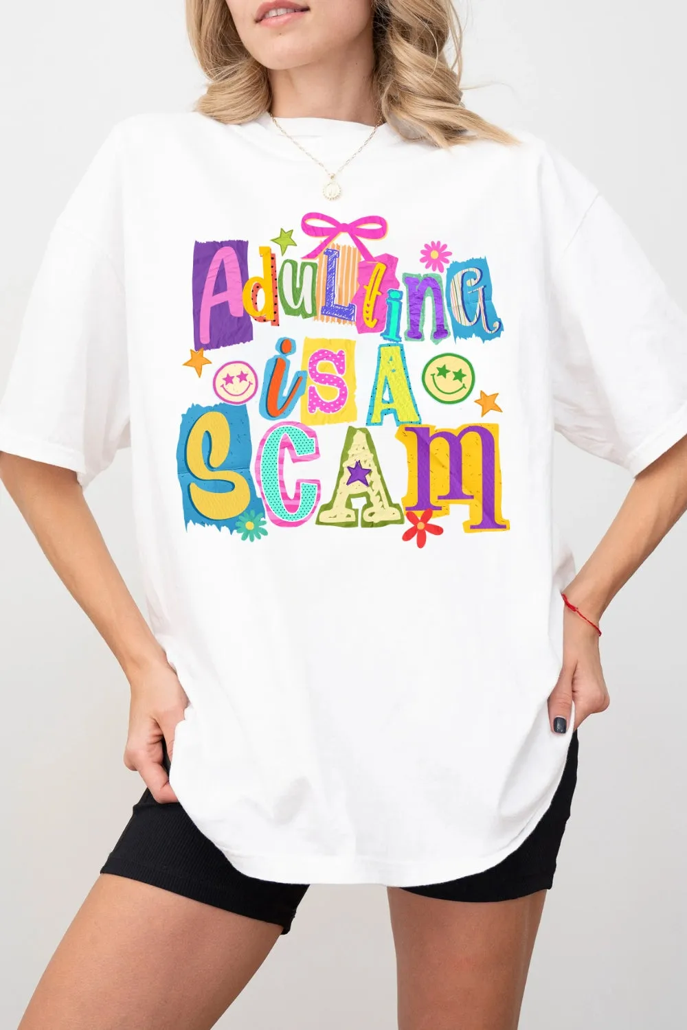 Adulting Is A Scam Funny Tee For Women sold by Fancy Tees product image thumbnail 4
