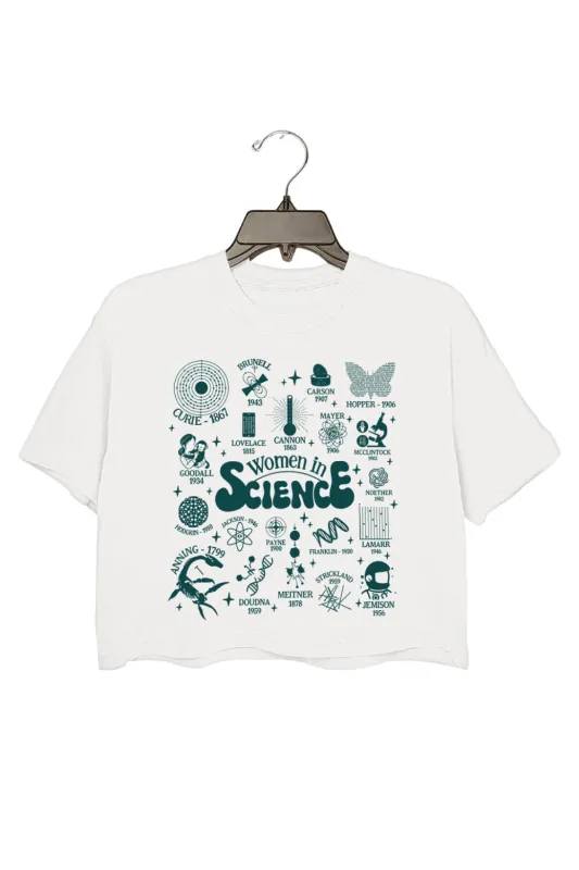 Women In Science Feminism Crop Top For Women sold by Fancy Tees