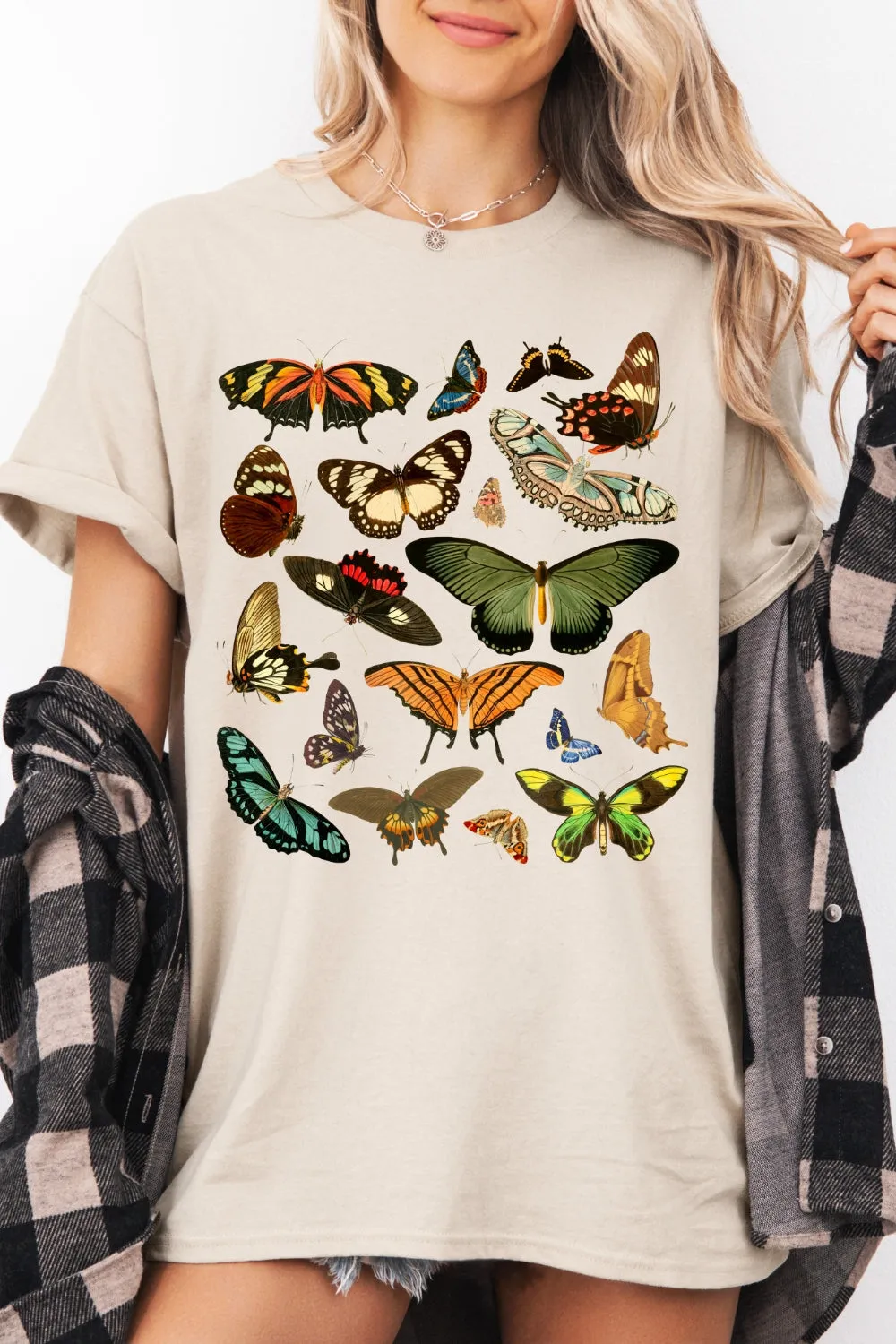 Butterfly Aesthetic Nature Lover Tee For Women sold by Fancy Tees product image thumbnail 2