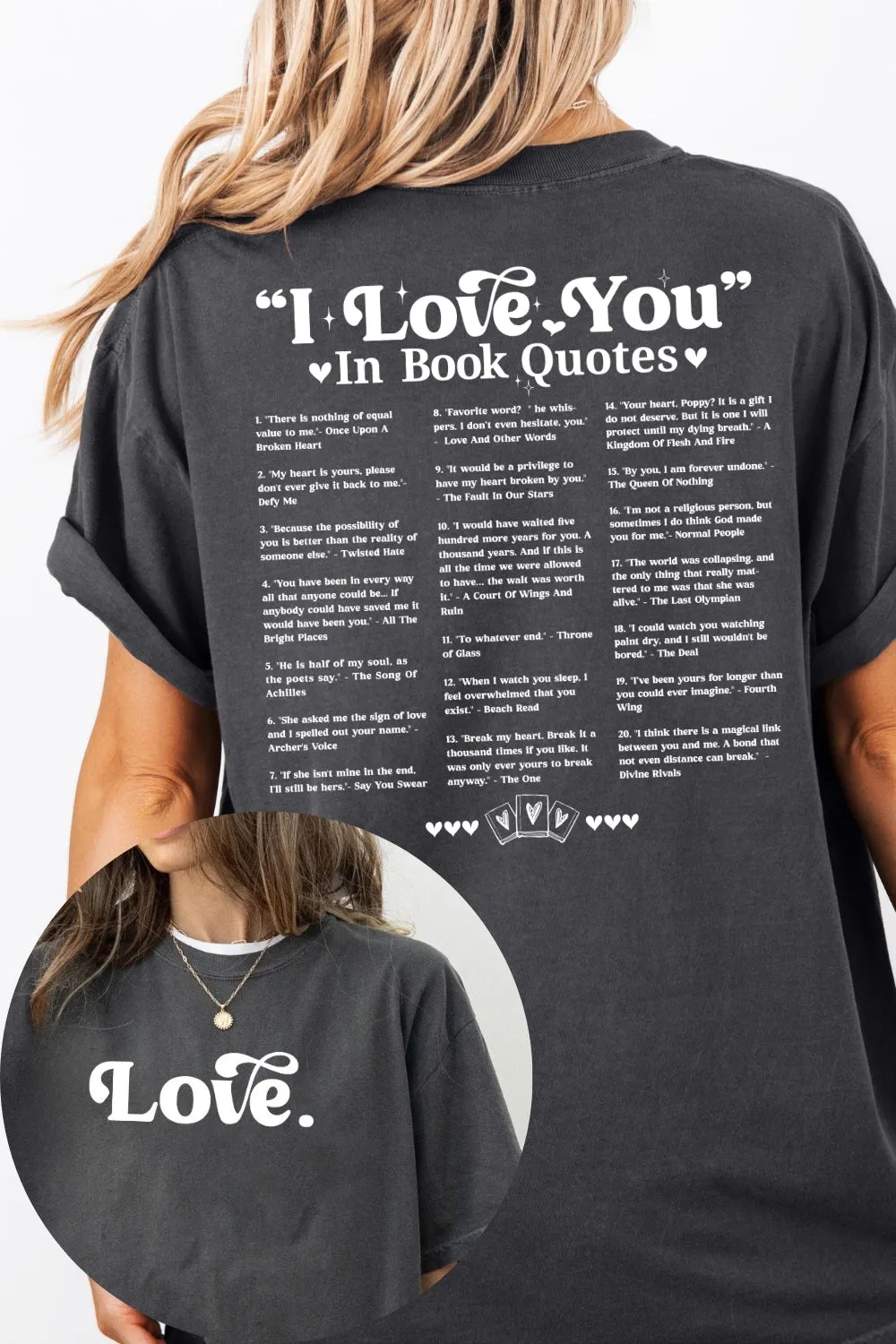 Different Ways Say I Love You In Book Quotes Tee For Women sold by Fancy Tees product image thumbnail 2