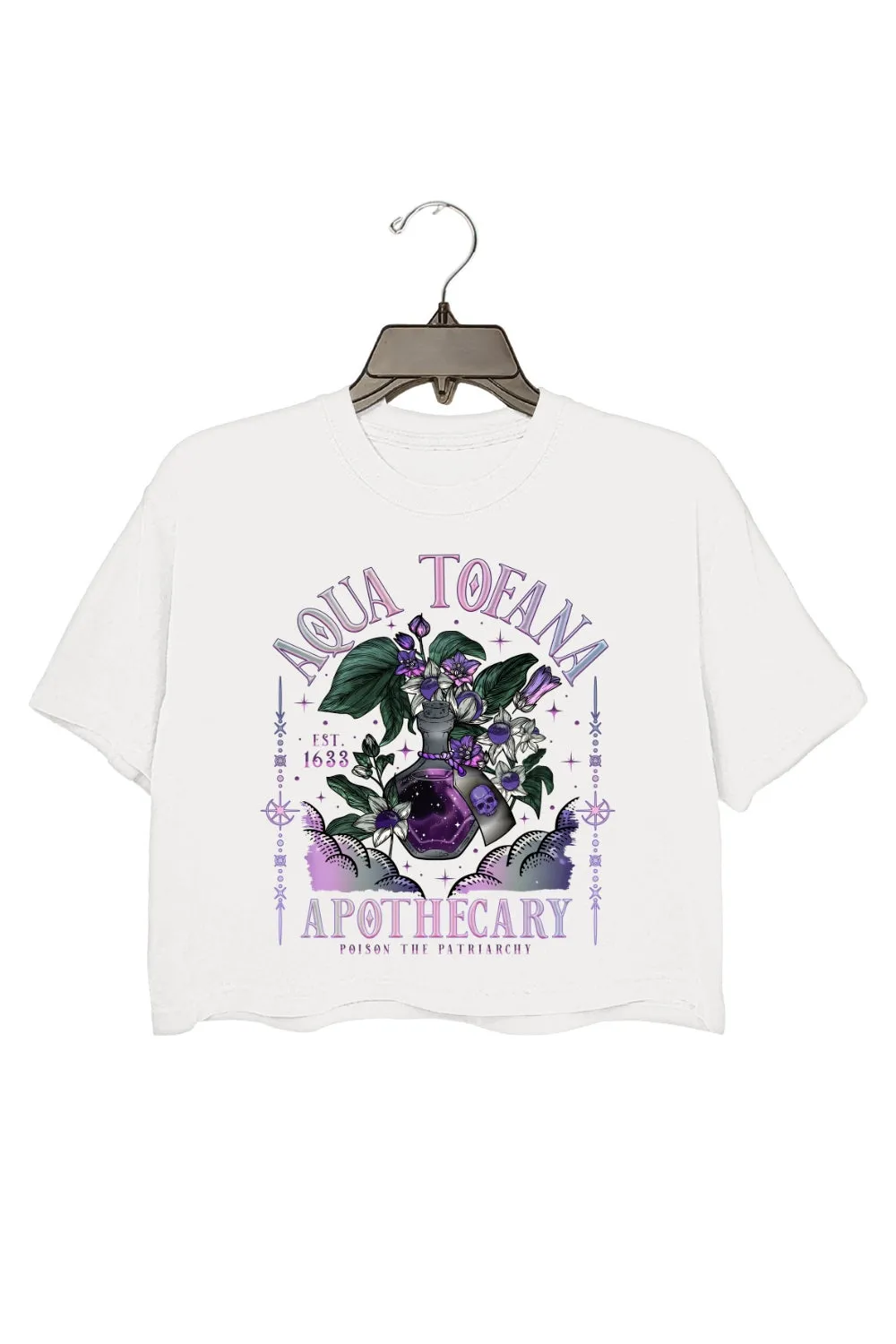Aqua Tofana Apothecary Destroy The Patriarchy Crop Top For Women sold by Fancy Tees product image thumbnail 2