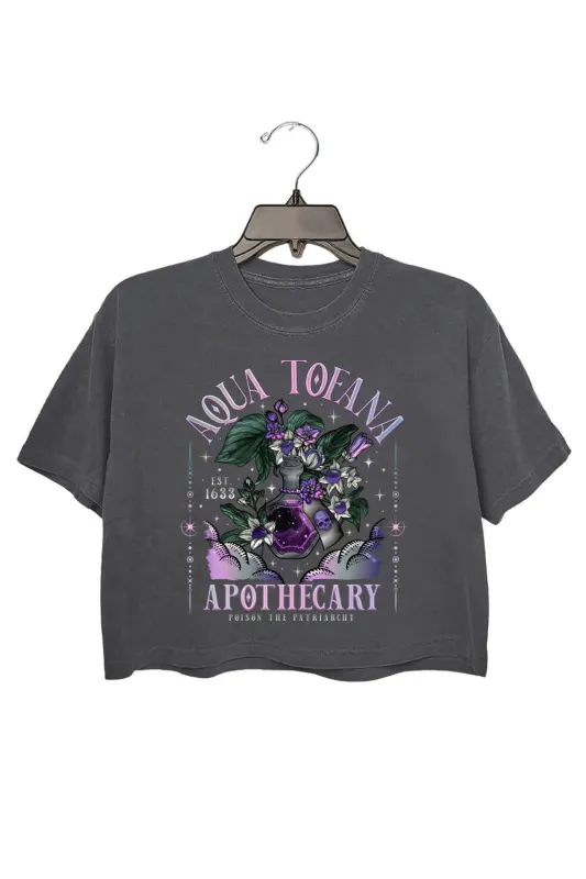 Aqua Tofana Apothecary Destroy The Patriarchy Crop Top For Women sold by Fancy Tees