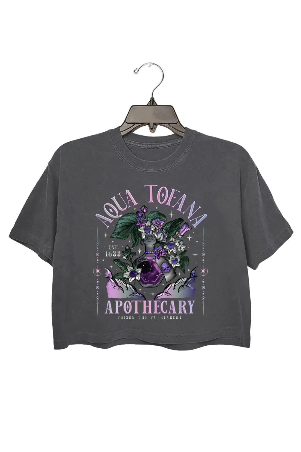 Aqua Tofana Apothecary Destroy The Patriarchy Crop Top For Women sold by Fancy Tees