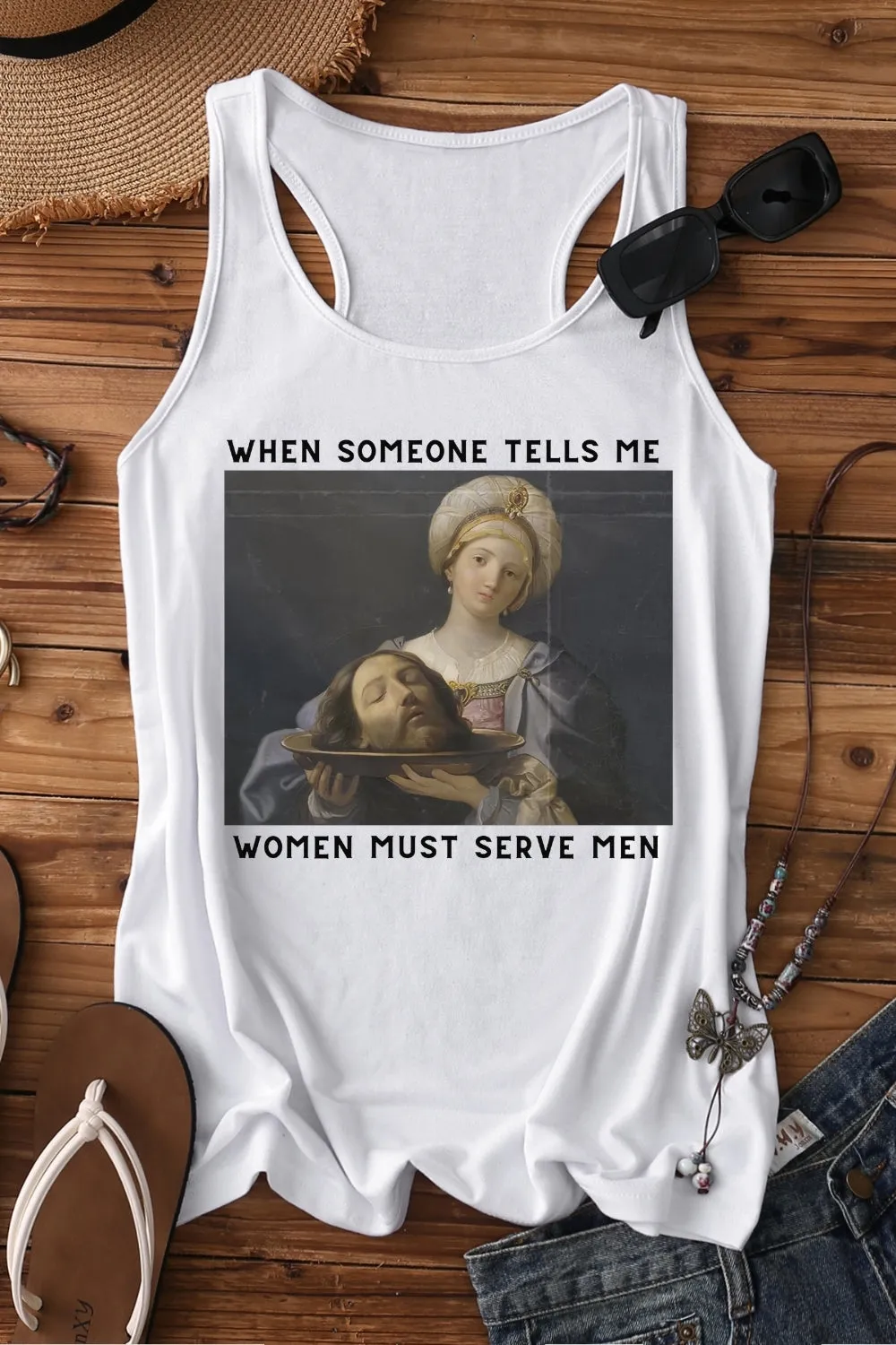 Women Should Serve Men Tank Top For Women sold by Fancy Tees product image thumbnail 2