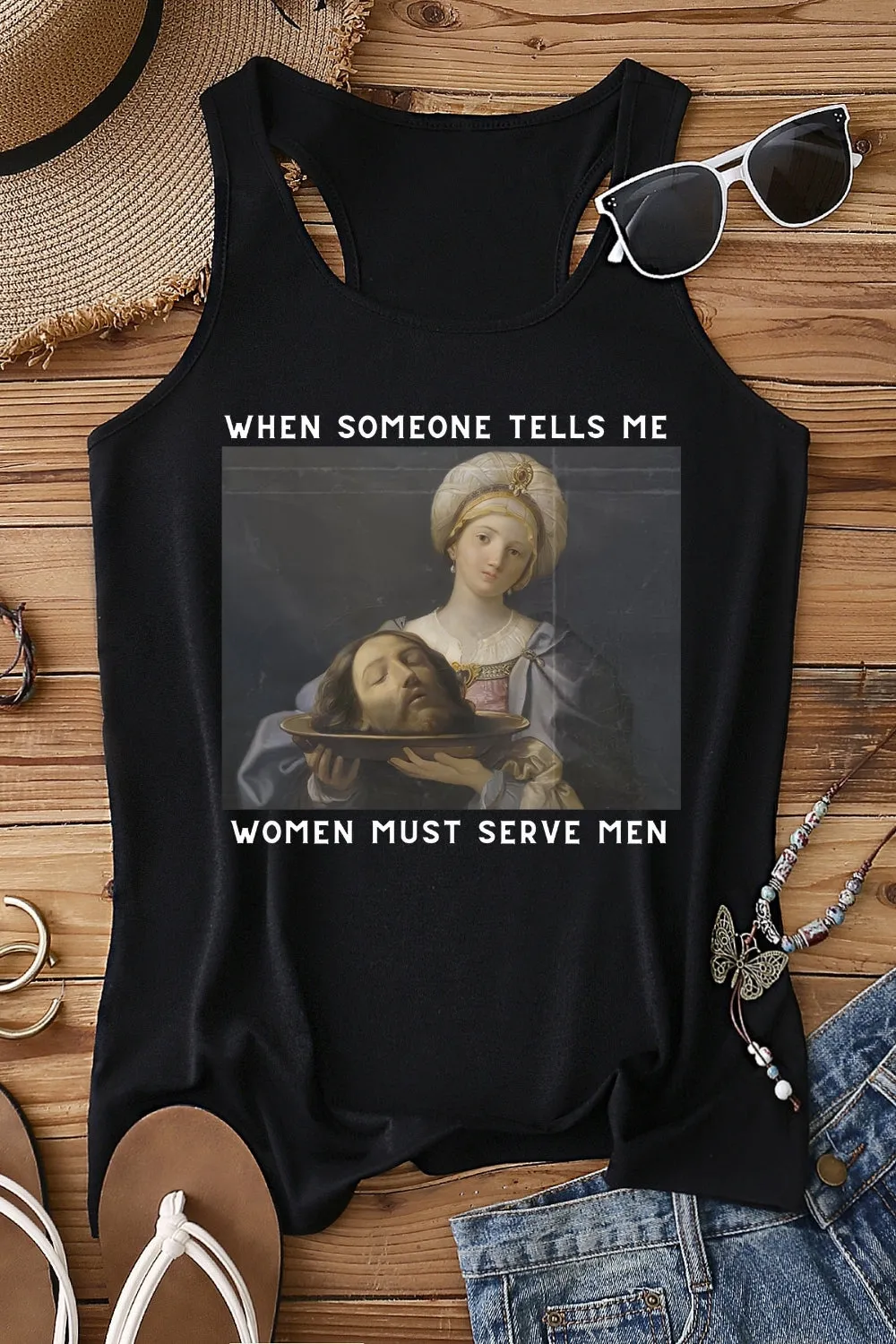 Women Should Serve Men Tank Top For Women sold by Fancy Tees product image thumbnail 3