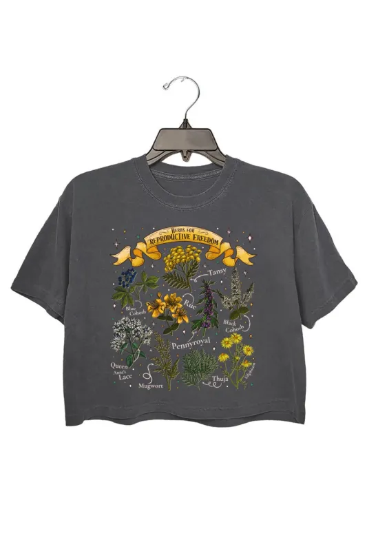 Herbs For Reproductive Freedom Feminist Crop Top For Women sold by Fancy Tees