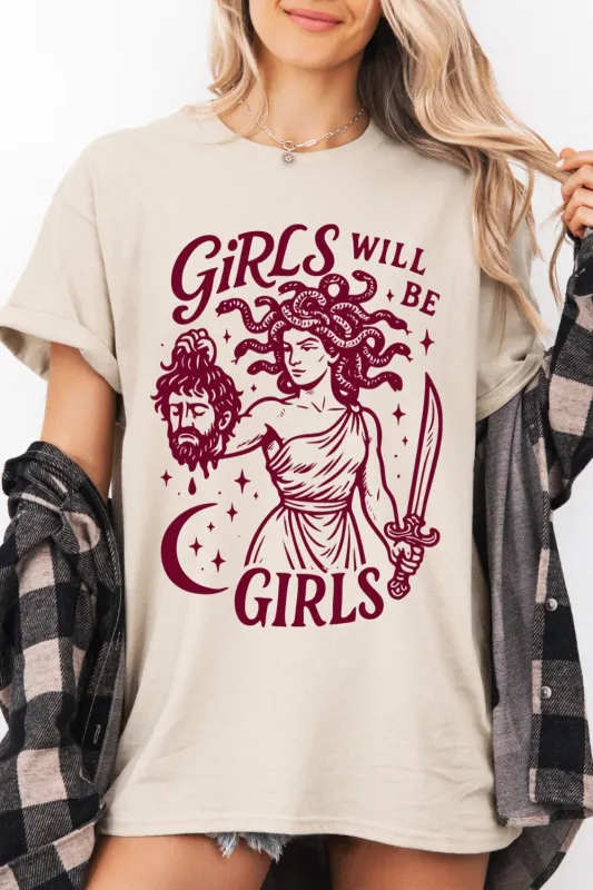 Girls Will Be Girls Medusa Feminist Tee For Women sold by Fancy Tees
