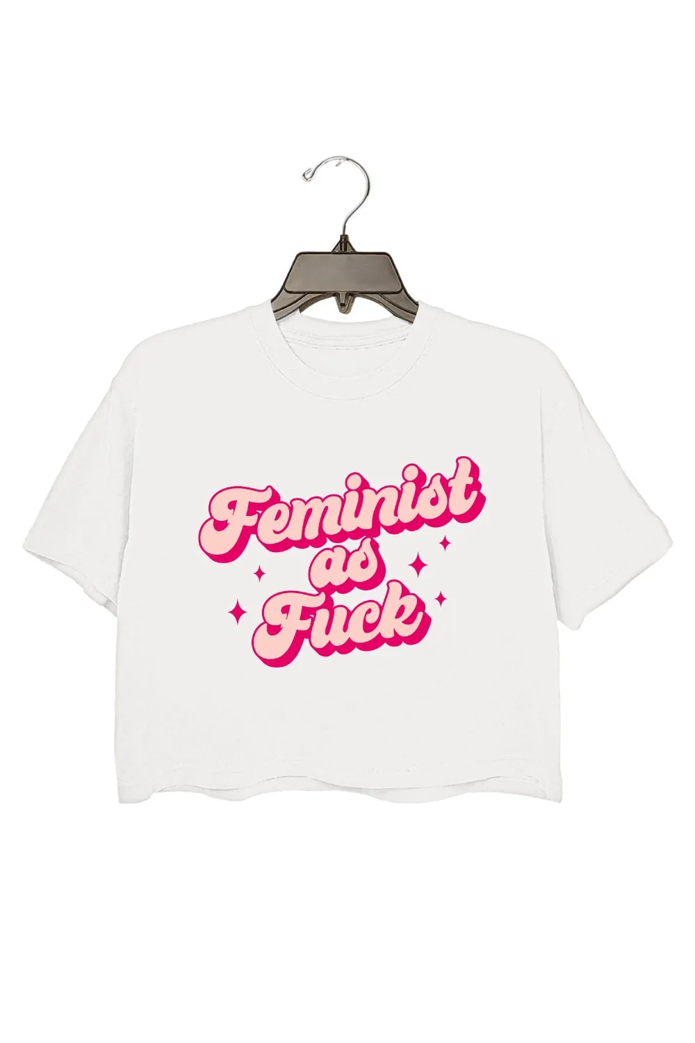 Feminist As Fuck Crop Top For Women sold by Fancy Tees product image thumbnail 2