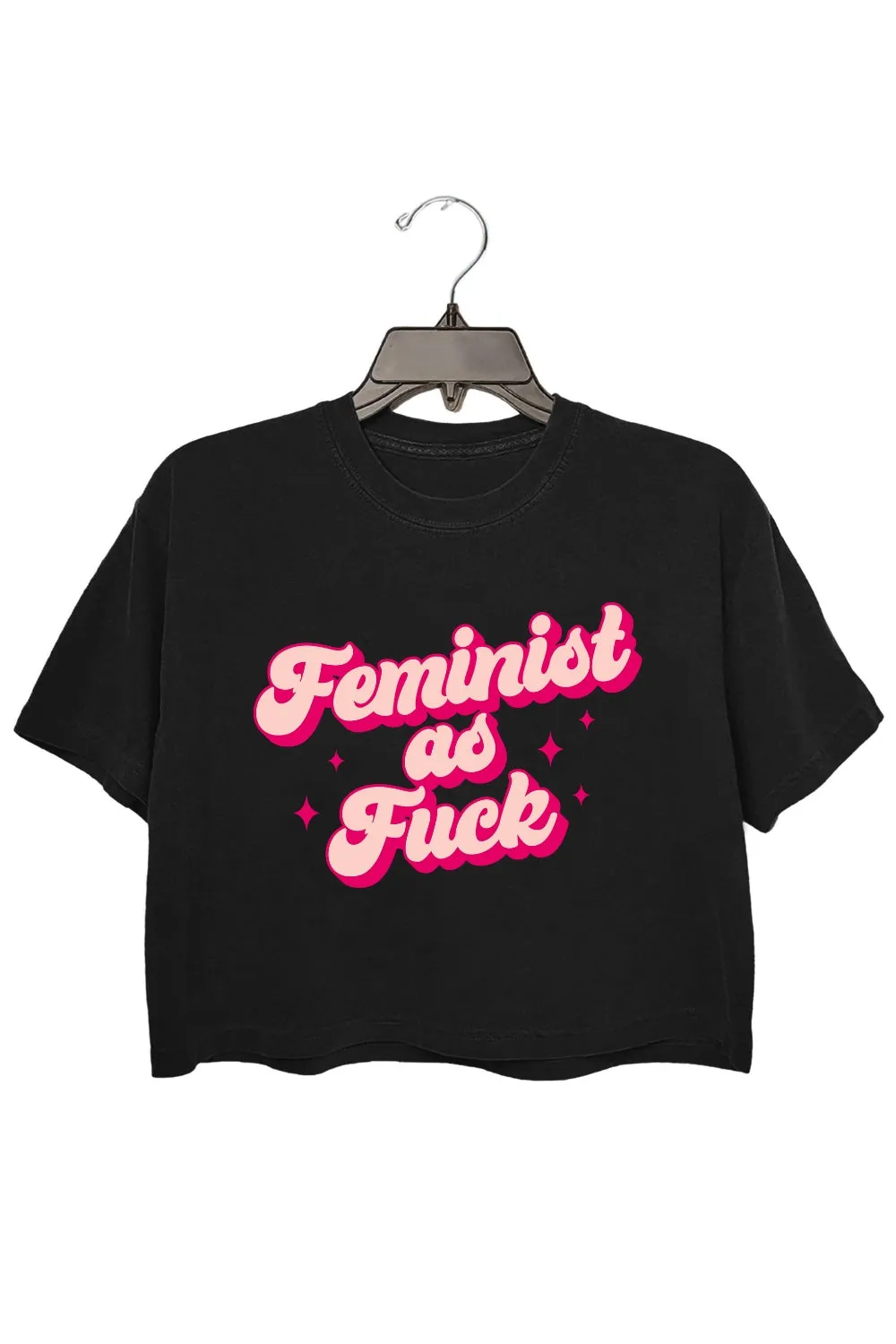 Feminist As Fuck Crop Top For Women sold by Fancy Tees product image thumbnail 3